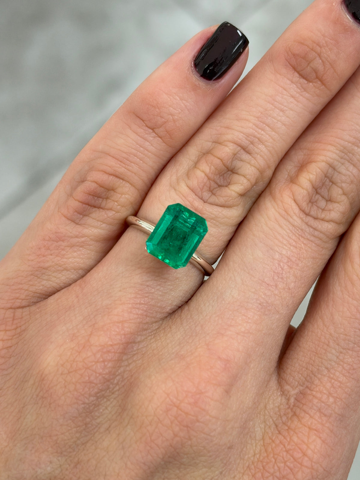 3.88 Carat 10.5x8 Classic Muzo Colombian Emerald-Emerald Cut