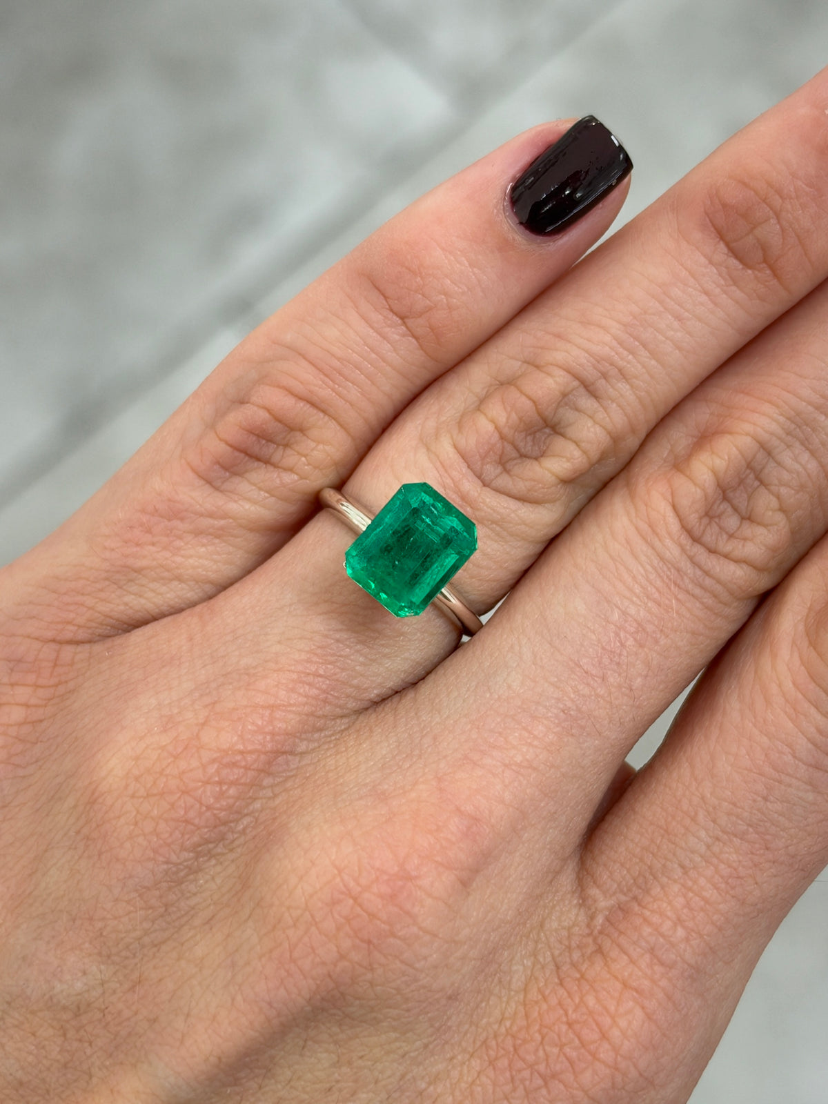 3.88 Carat 10.5x8 Classic Muzo Colombian Emerald-Emerald Cut