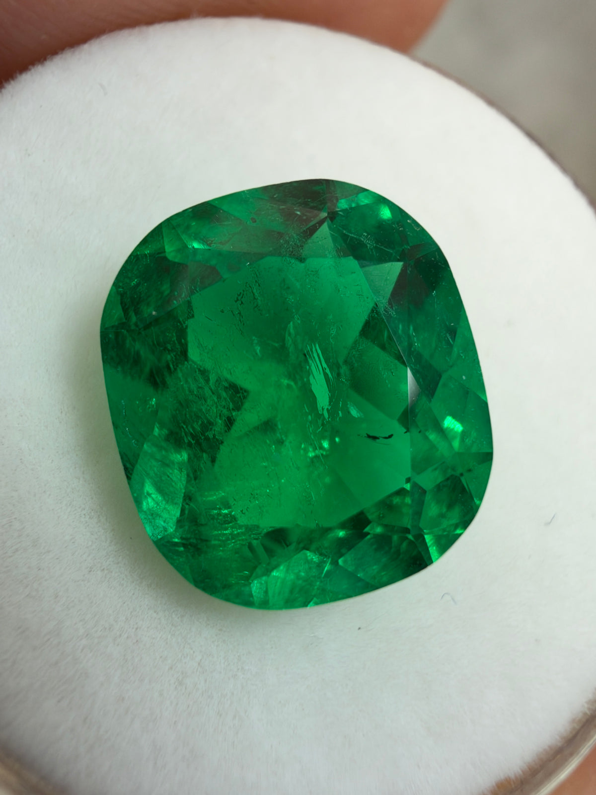3.61 Carat Investment Grade 11x10 Vivid Muzo Green Natural Loose Colombian Emerald- Cushion Cut