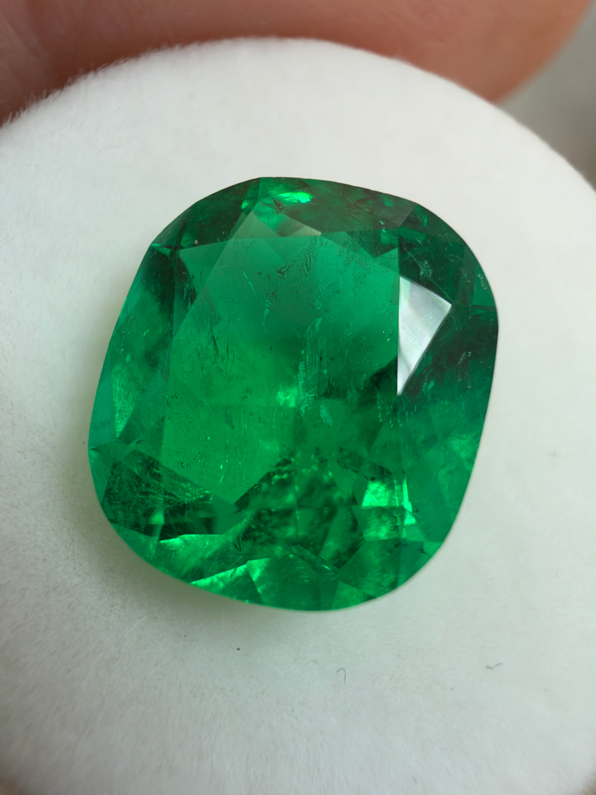 3.61 Carat Investment Grade 11x10 Vivid Muzo Green Natural Loose Colombian Emerald- Cushion Cut