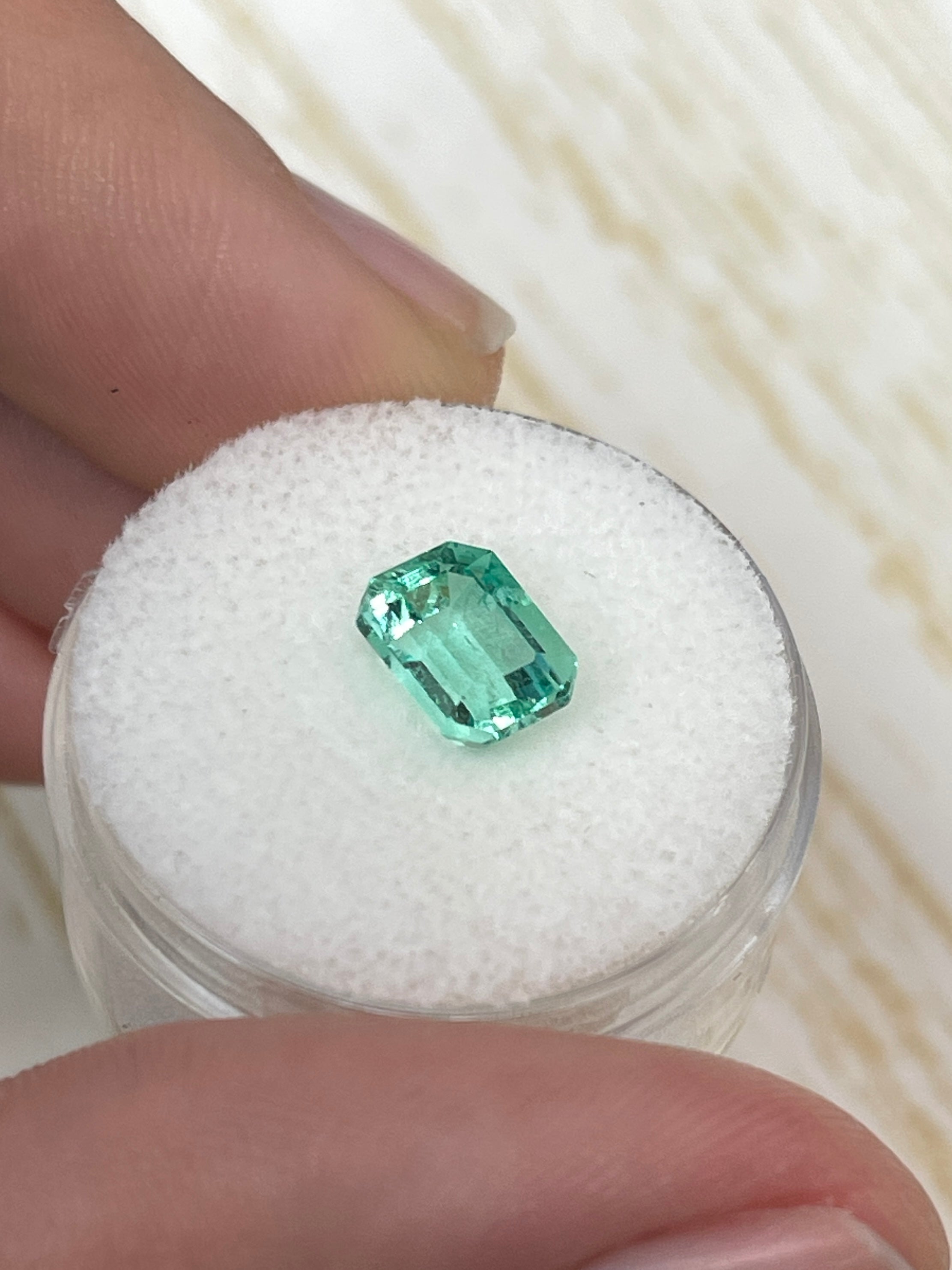 1.91 Carat 8x6 Ideal Astrological Green Natural Loose Colombian Emerald- Emerald Cut - JR Colombian Emeralds