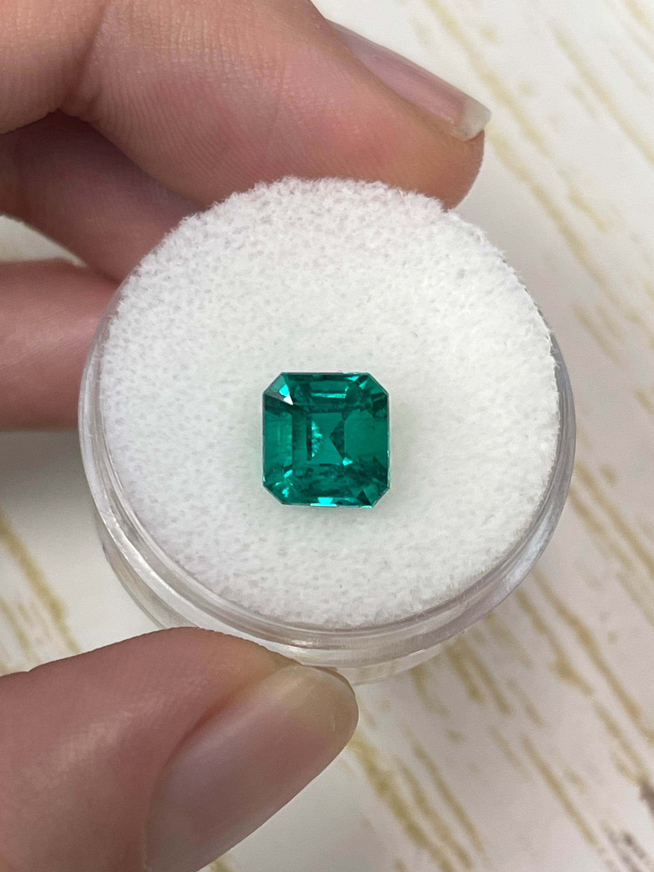 1.92 Carat AAA+ GIA CERTIFIED Investment Grade Muzo Green Natural Loose Colombian Emerald-Asscher Cut - JR Colombian Emeralds