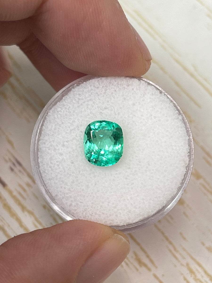 1.76 Carat Cushion-Cut Colombian Emerald - Astrological vs. Natural Gemstones