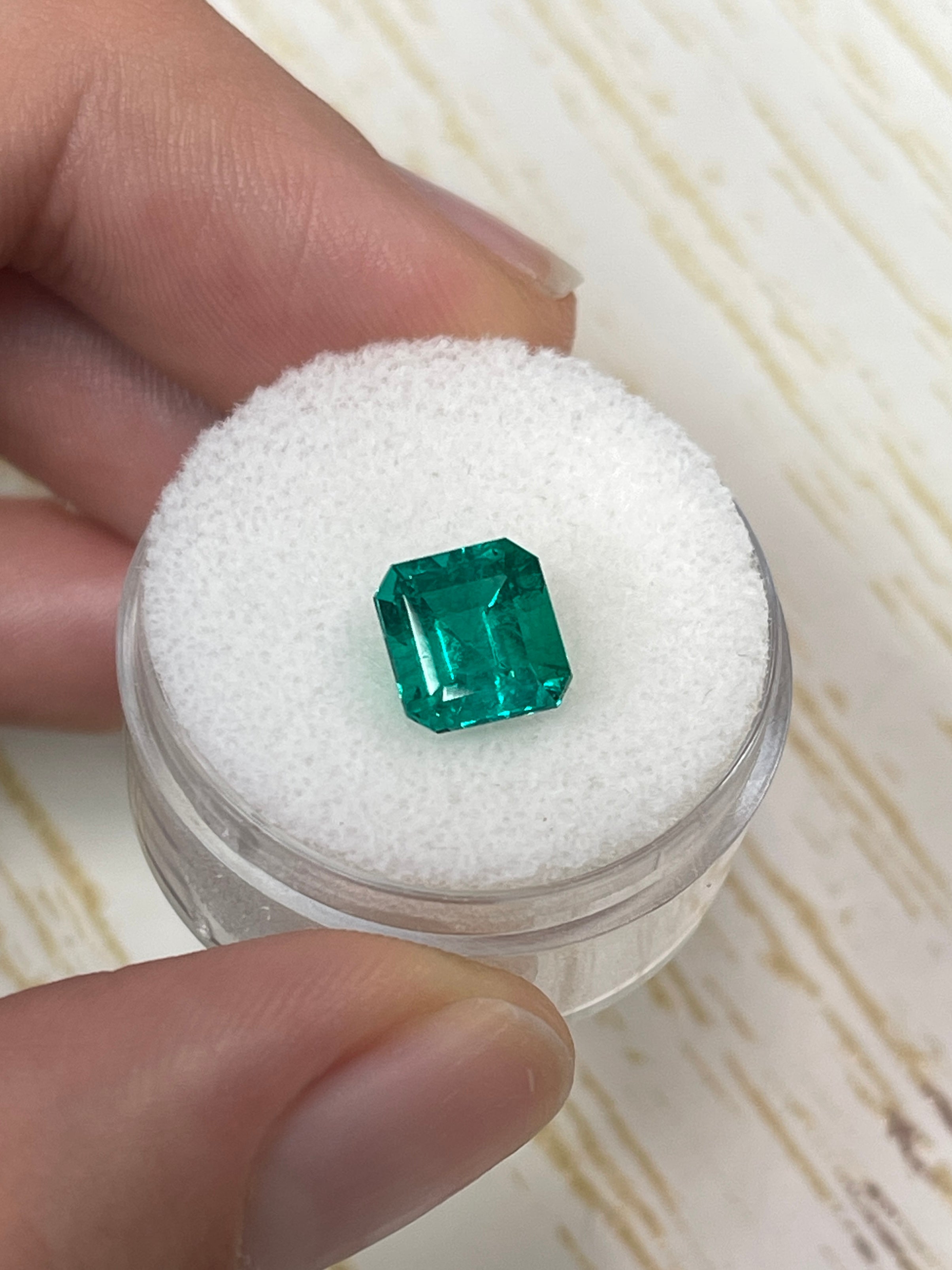 1.92 Carat AAA+ GIA CERTIFIED Investment Grade Muzo Green Natural Loose Colombian Emerald-Asscher Cut - JR Colombian Emeralds