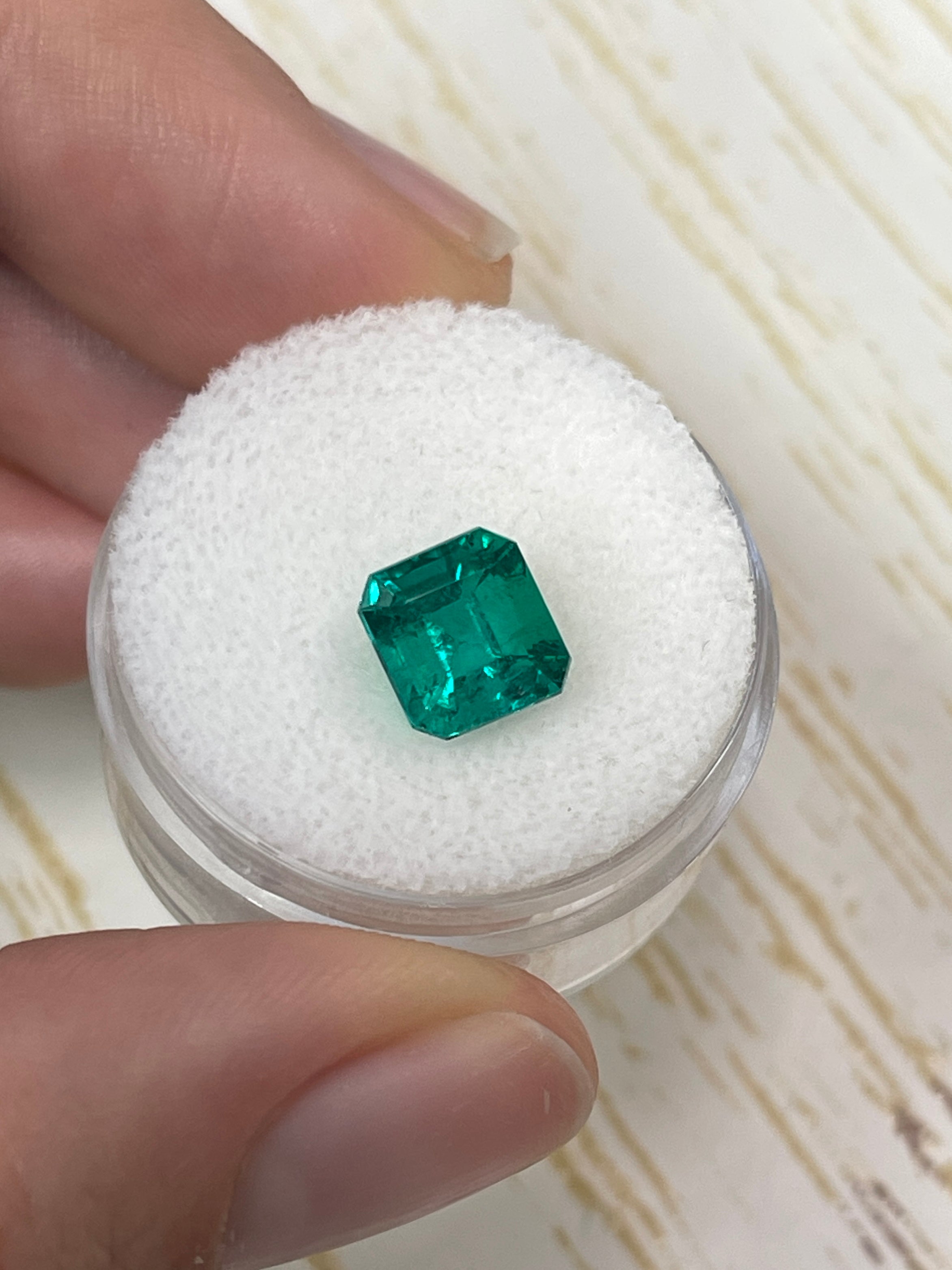 1.92 Carat AAA+ GIA CERTIFIED Investment Grade Muzo Green Natural Loose Colombian Emerald-Asscher Cut - JR Colombian Emeralds