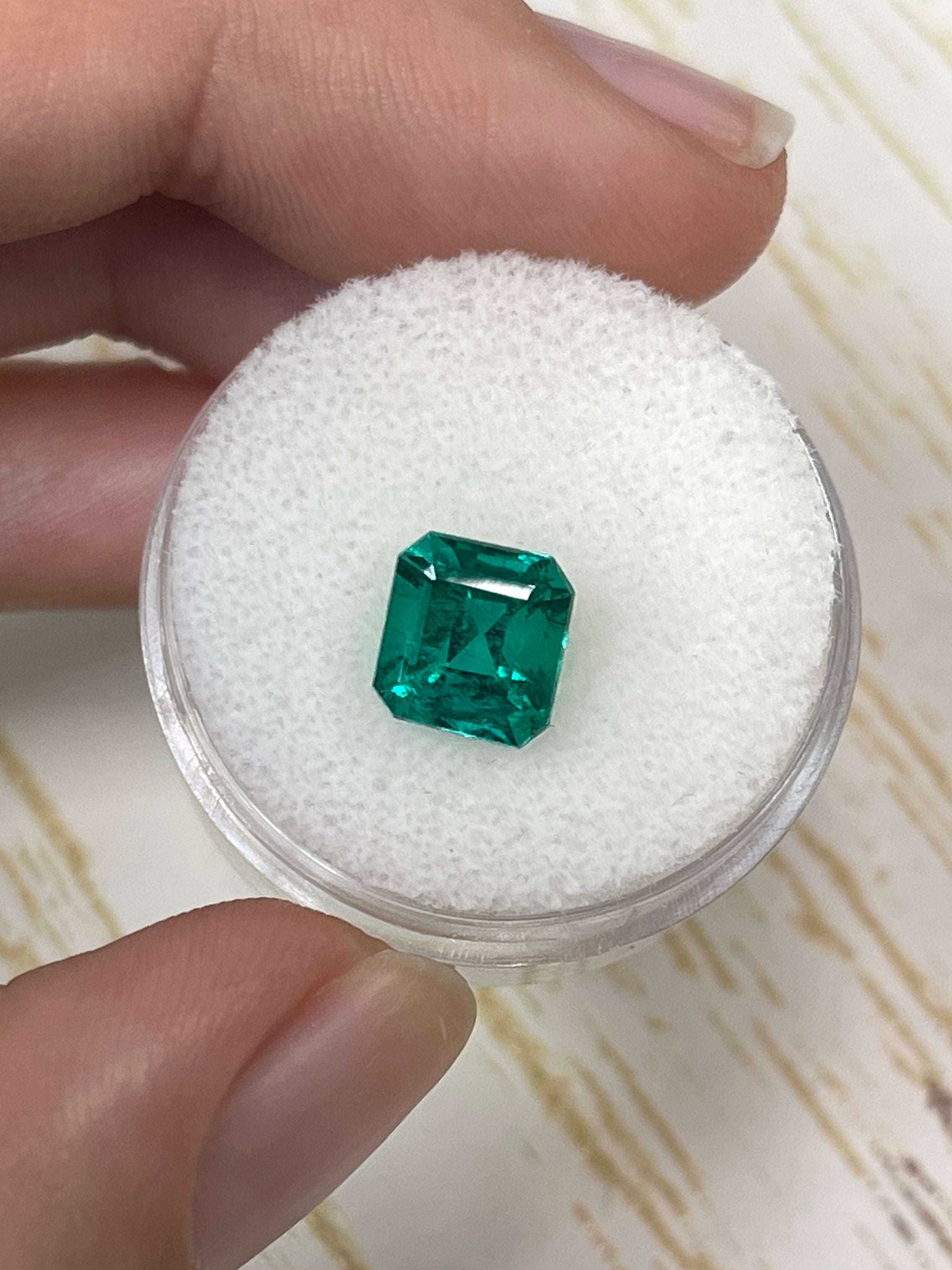 1.92 Carat AAA+ GIA CERTIFIED Investment Grade Muzo Green Natural Loose Colombian Emerald-Asscher Cut - JR Colombian Emeralds