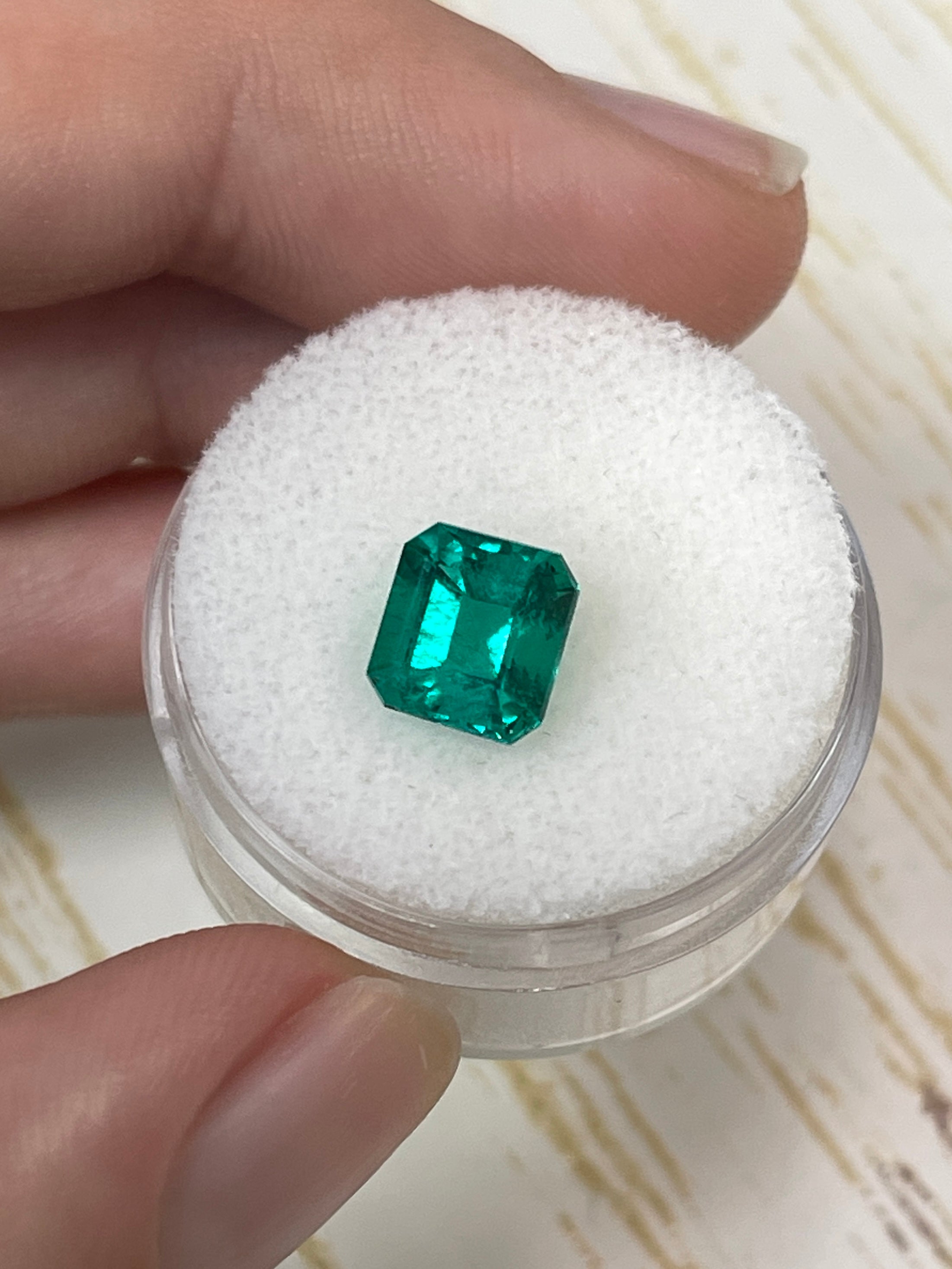 1.92 Carat AAA+ GIA CERTIFIED Investment Grade Muzo Green Natural Loose Colombian Emerald-Asscher Cut - JR Colombian Emeralds