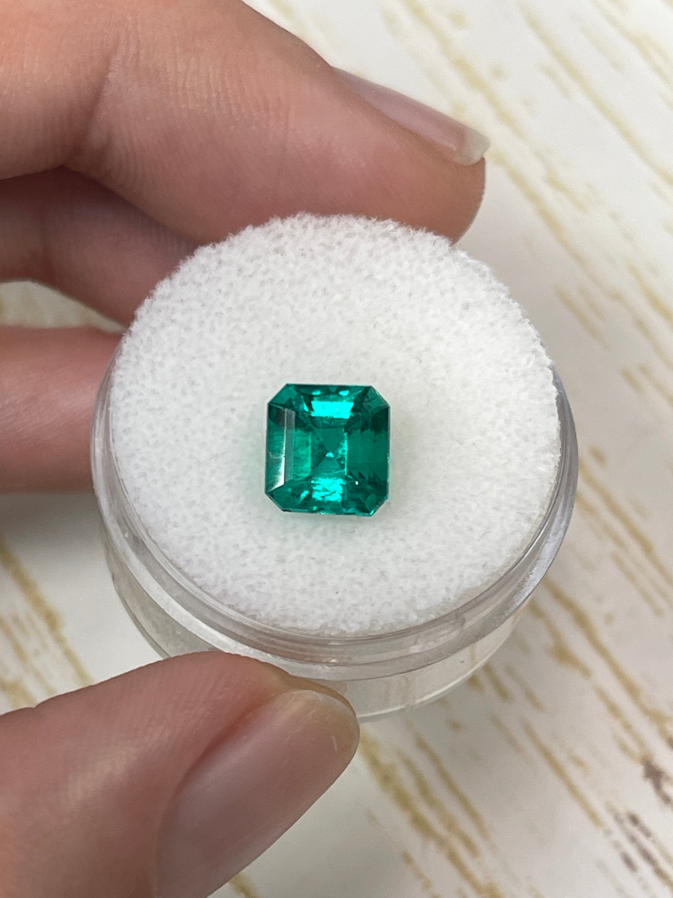 1.92 Carat AAA+ GIA CERTIFIED Investment Grade Muzo Green Natural Loose Colombian Emerald-Asscher Cut - JR Colombian Emeralds