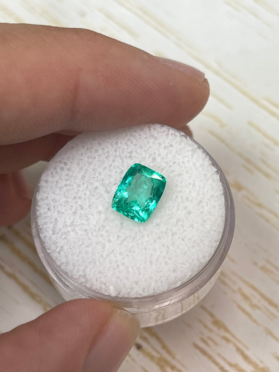 Cushion-Cut Emeralds Reviewed: 1.76 Carat Astrological vs. Natural Colombian