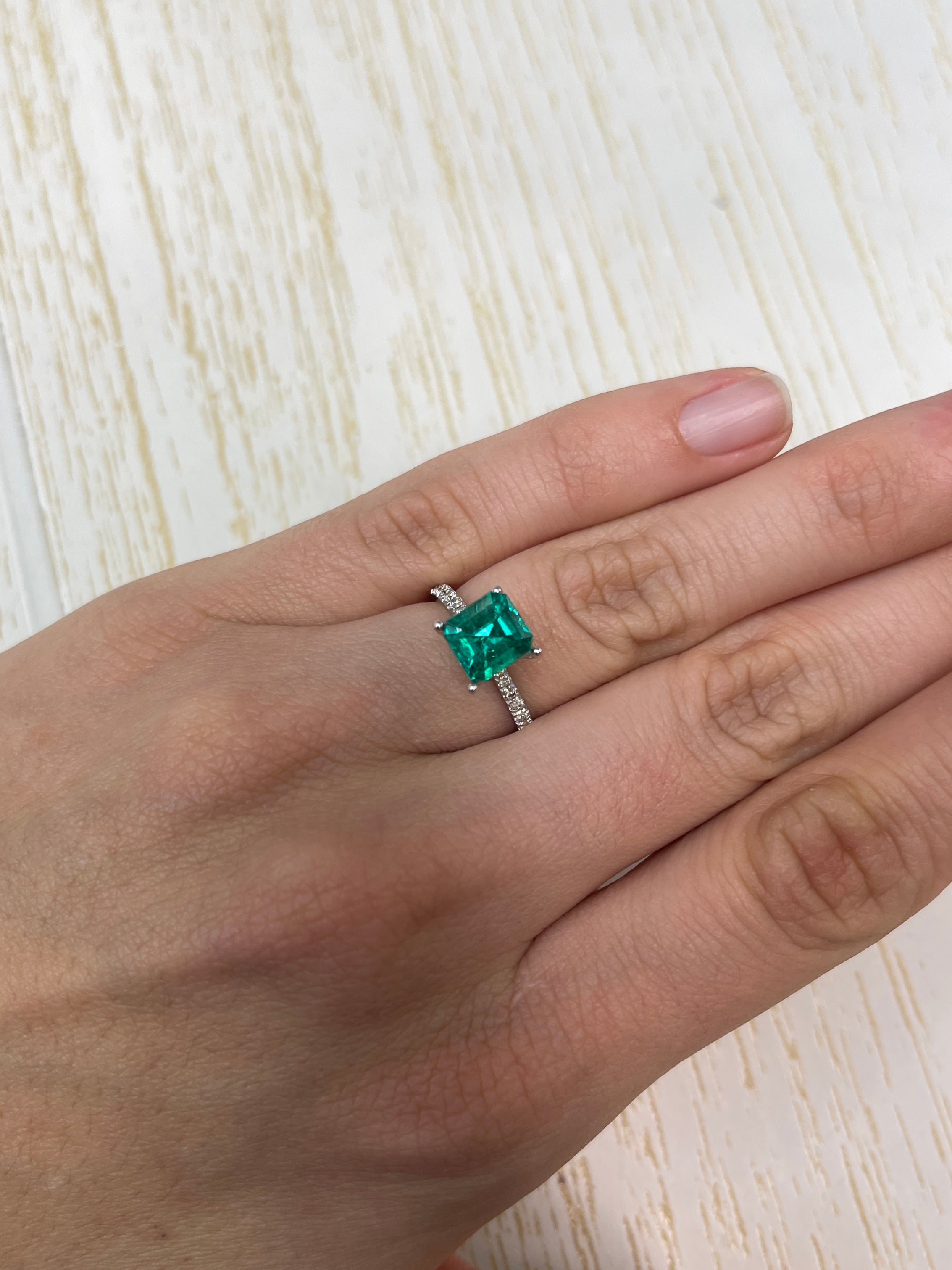 1.92 Carat AAA+ GIA CERTIFIED Investment Grade Muzo Green Natural Loose Colombian Emerald-Asscher Cut - JR Colombian Emeralds