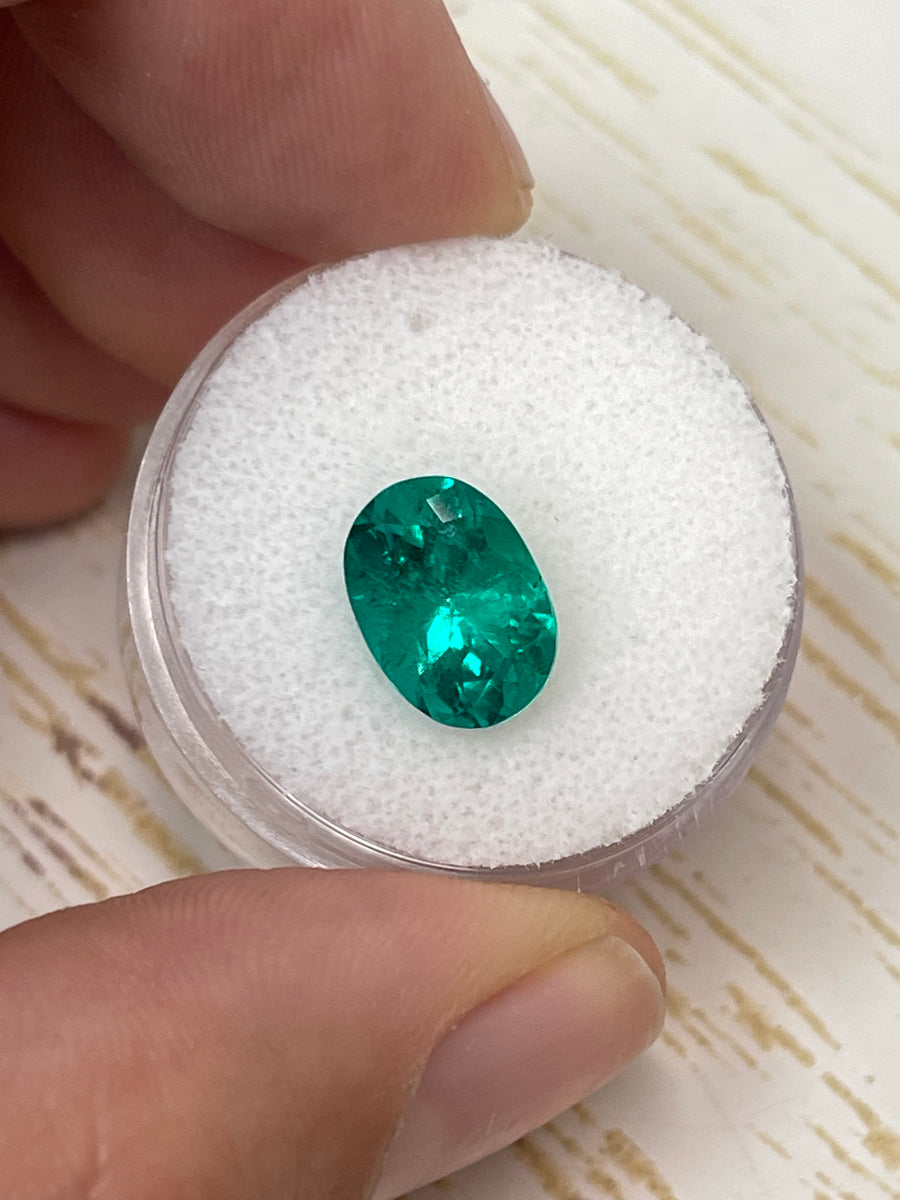 Colombian Emerald in Emerald Cut - 3.01 Carat Loose Gem, 9x8.5mm