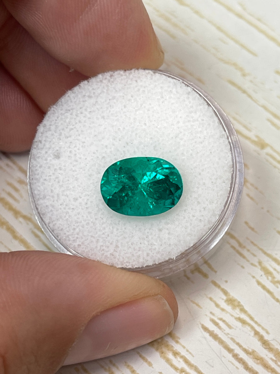 2.88 Carat 11x8 AAA+ MUZO GREEN Loose Colombian Emerald-Oval Cut