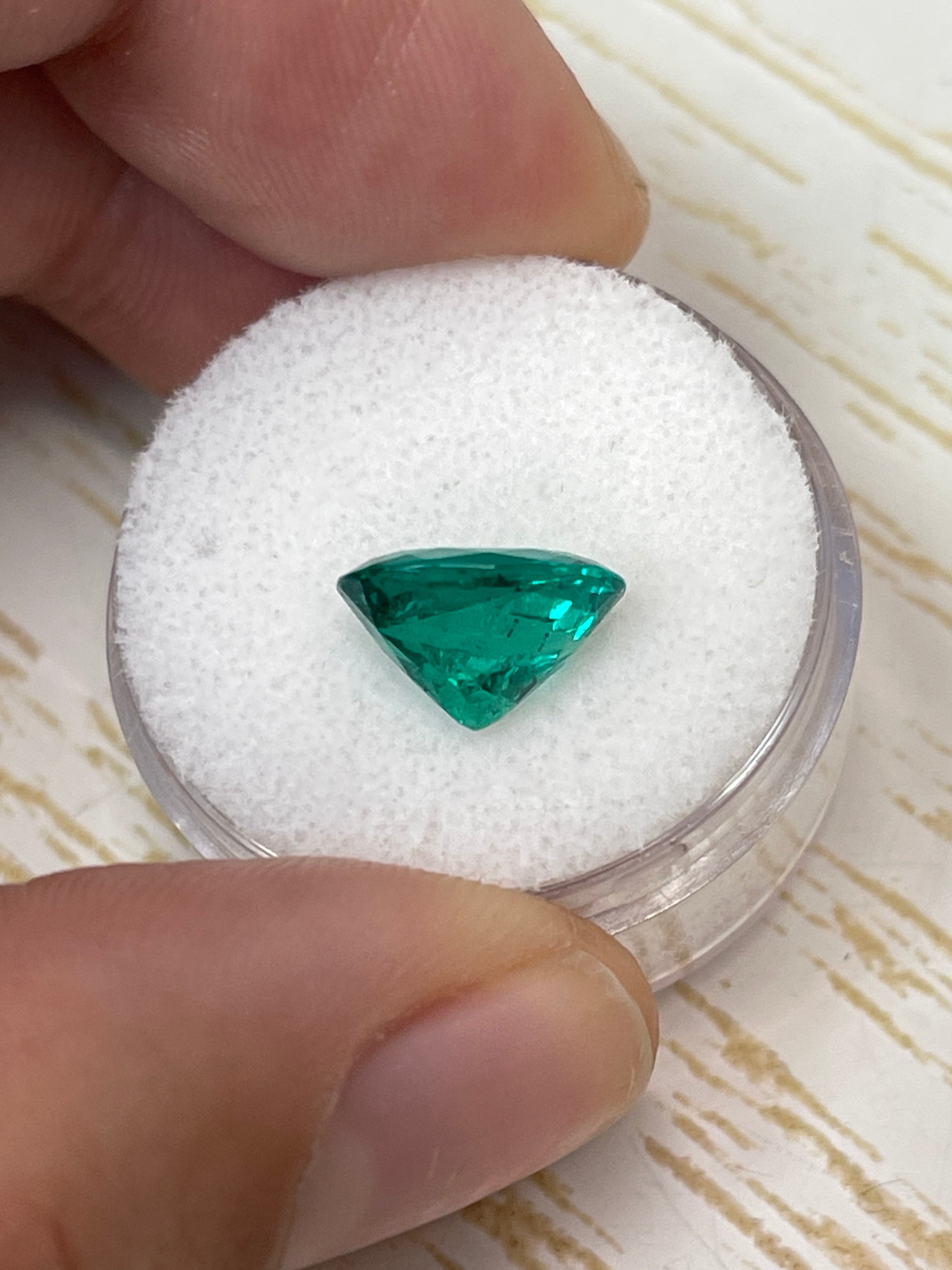 9x8.5mm Colombian Emerald Gem - 3.01 Carat Loose, Beautifully Cut Emerald