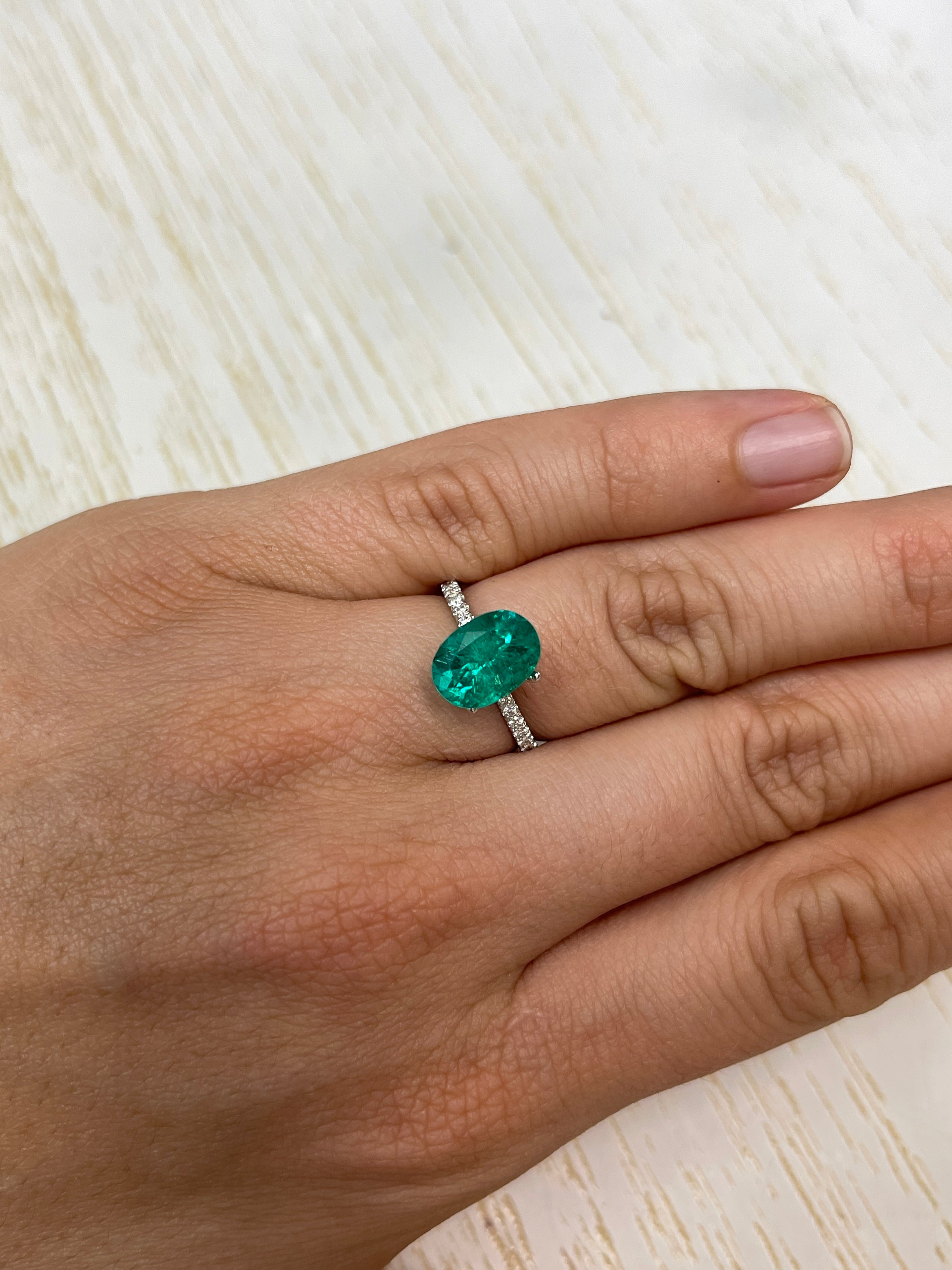 2.89 Carat GIA certified 11x8 AAA+ MUZO GREEN Loose Colombian Emerald-Oval Cut - JR Colombian Emeralds