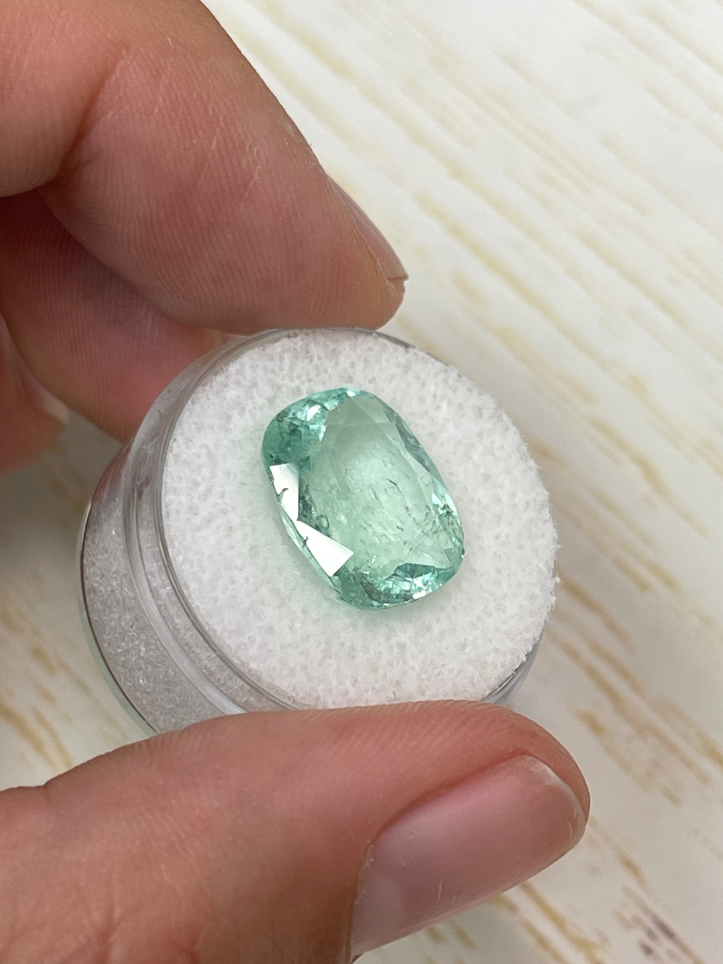 Premium Quality 15x13 mm Colombian Emerald - Light Green Hue