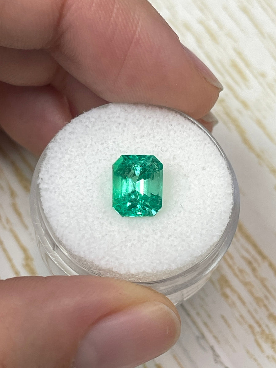 2.07 Carat 9x7 Classic Muzo Green Natural Loose Colombian Emerald- Emerald Cut