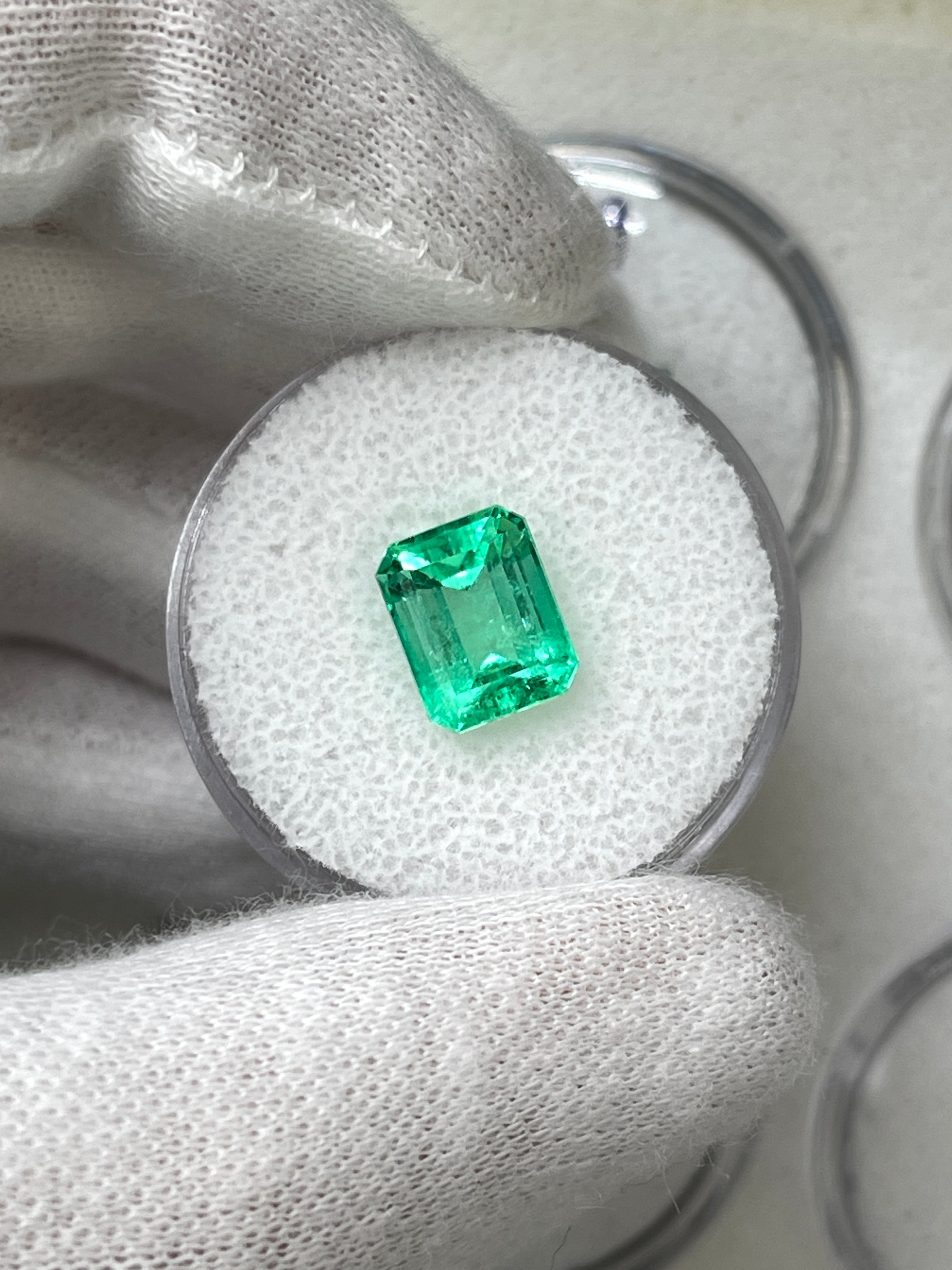 3.11 Carat 9.3x7.5 Classic Green Natural Loose Colombian Emerald- Emerald Cut