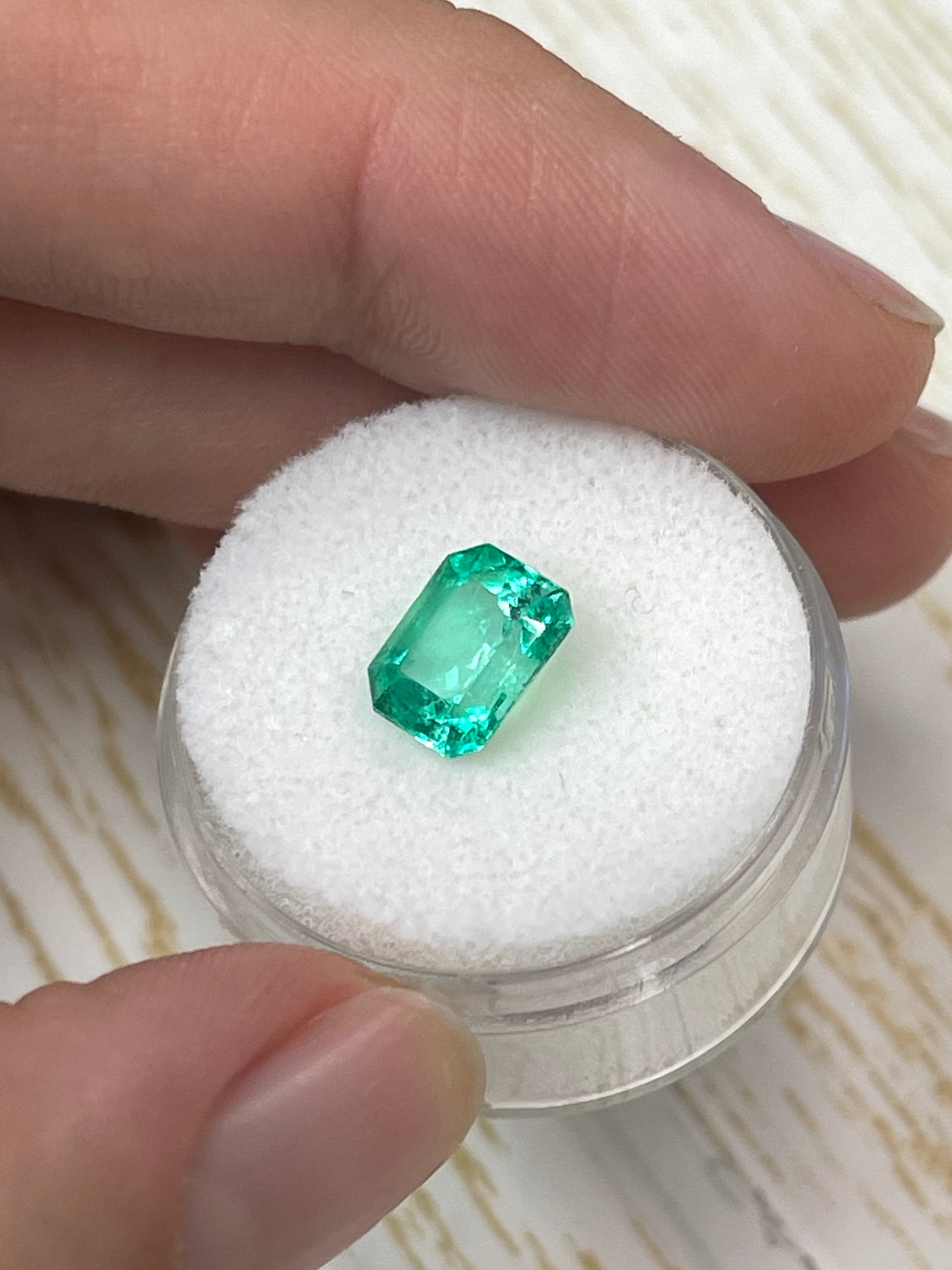 2.07 Carat 9x7 Classic Muzo Green Natural Loose Colombian Emerald- Emerald Cut - JR Colombian Emeralds