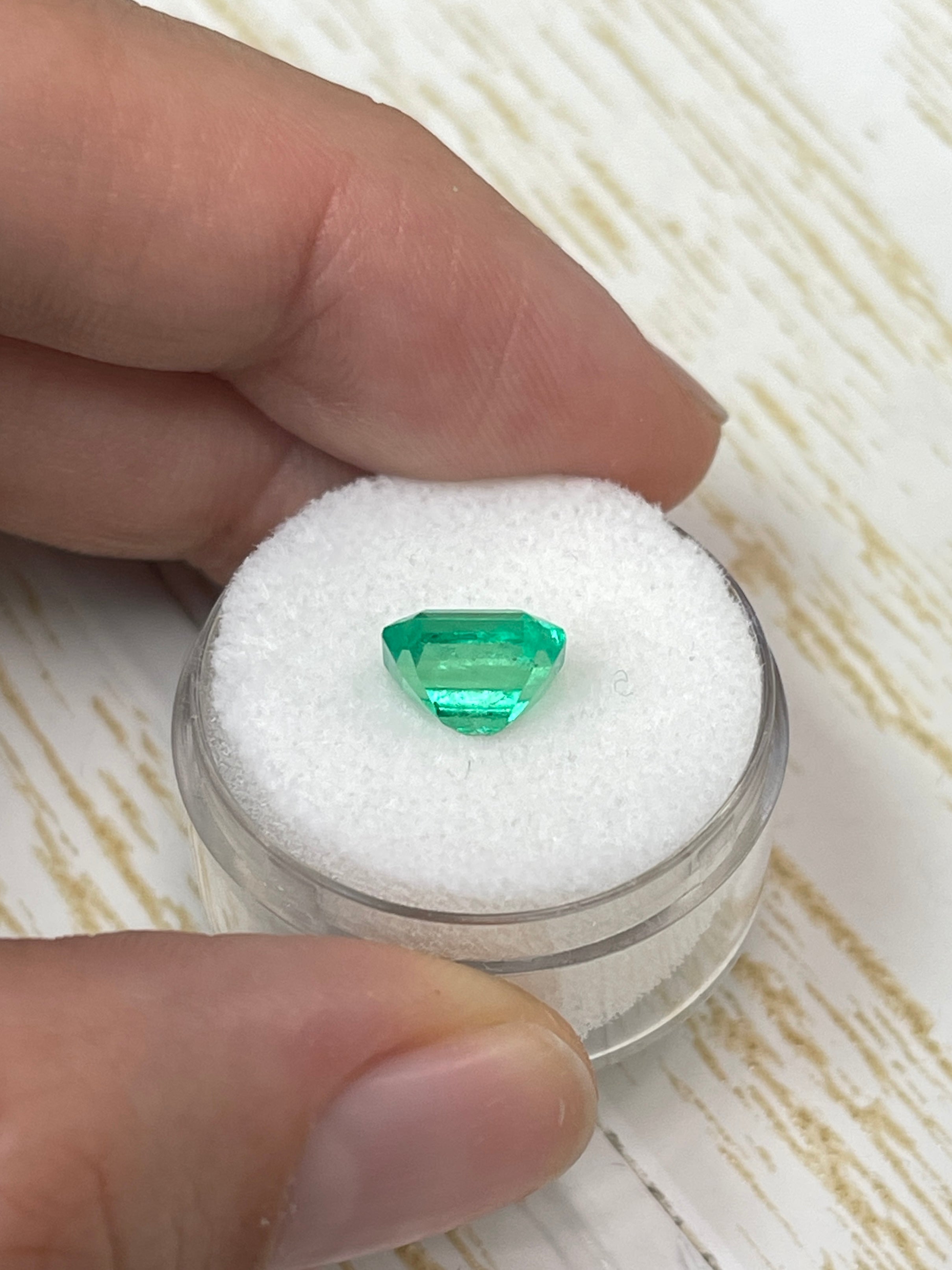 2.07 Carat 9x7 Classic Muzo Green Natural Loose Colombian Emerald- Emerald Cut - JR Colombian Emeralds