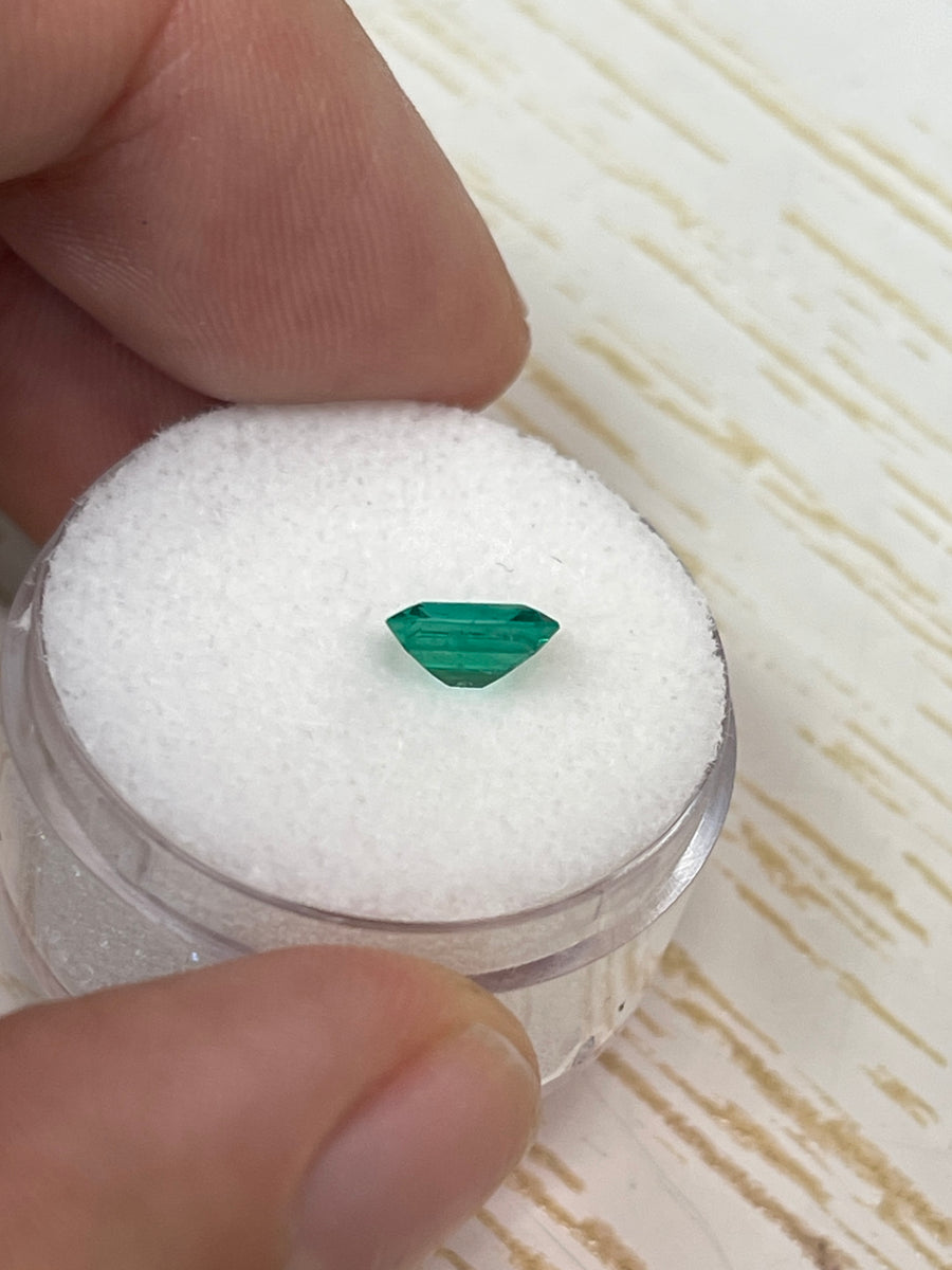 0.90 Carat Loose Colombian Emerald in Emerald Cut - Striking Green Hue