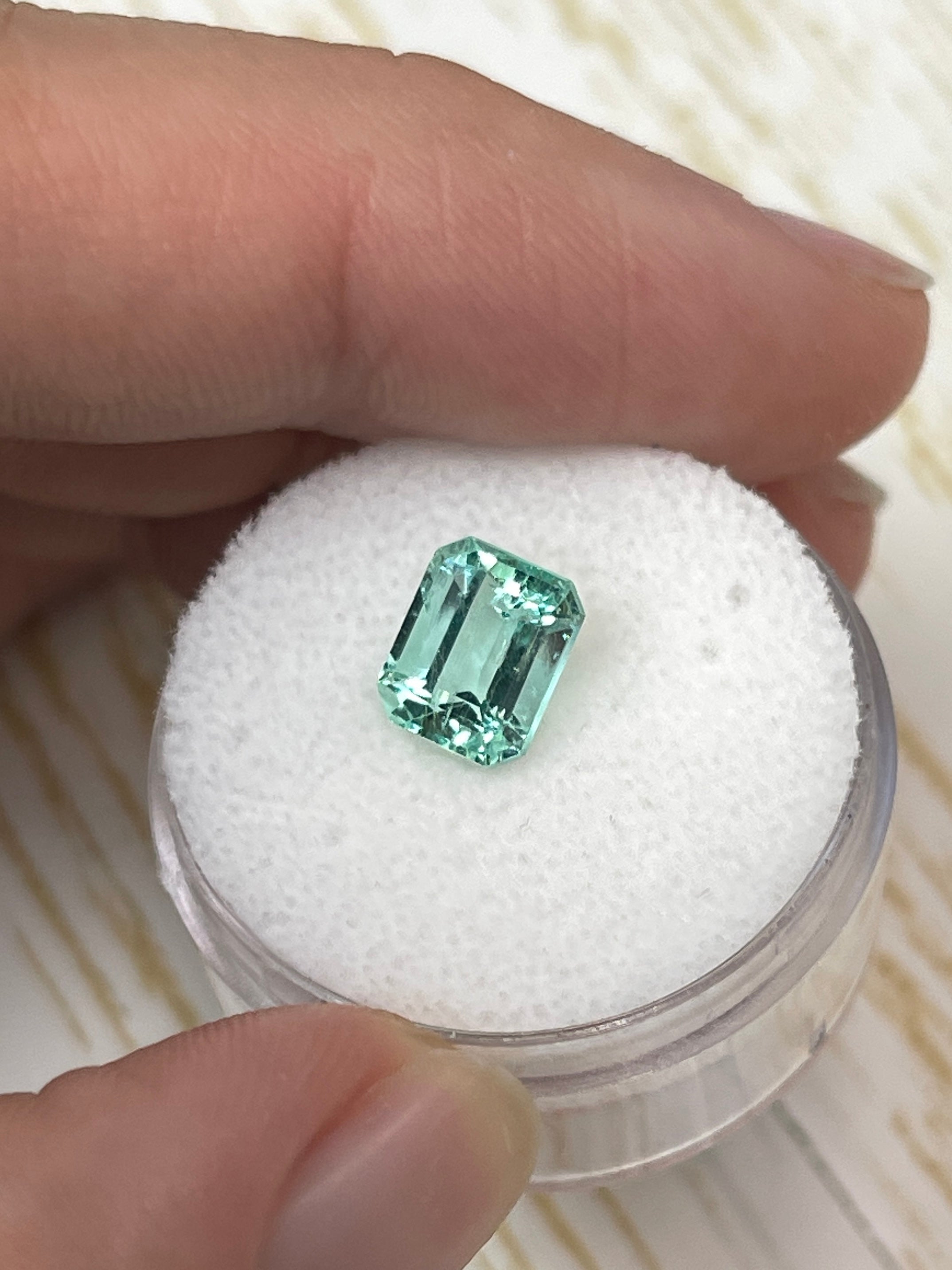 2.09 Carat 8x6 Ideal Astrological Green Natural Loose Colombian Emerald- Emerald Cut - JR Colombian Emeralds