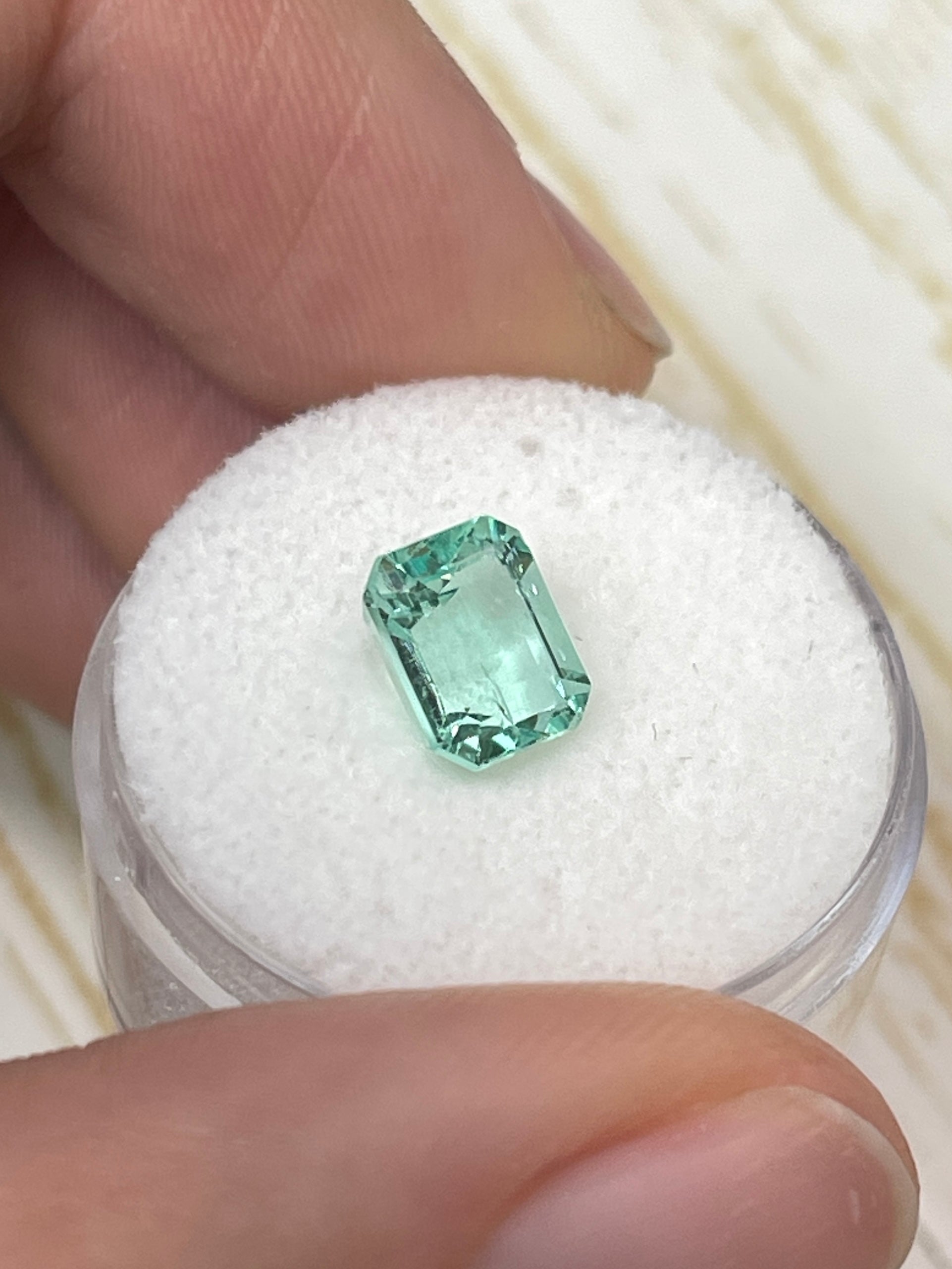 2.09 Carat 8x6 Ideal Astrological Green Natural Loose Colombian Emerald- Emerald Cut - JR Colombian Emeralds