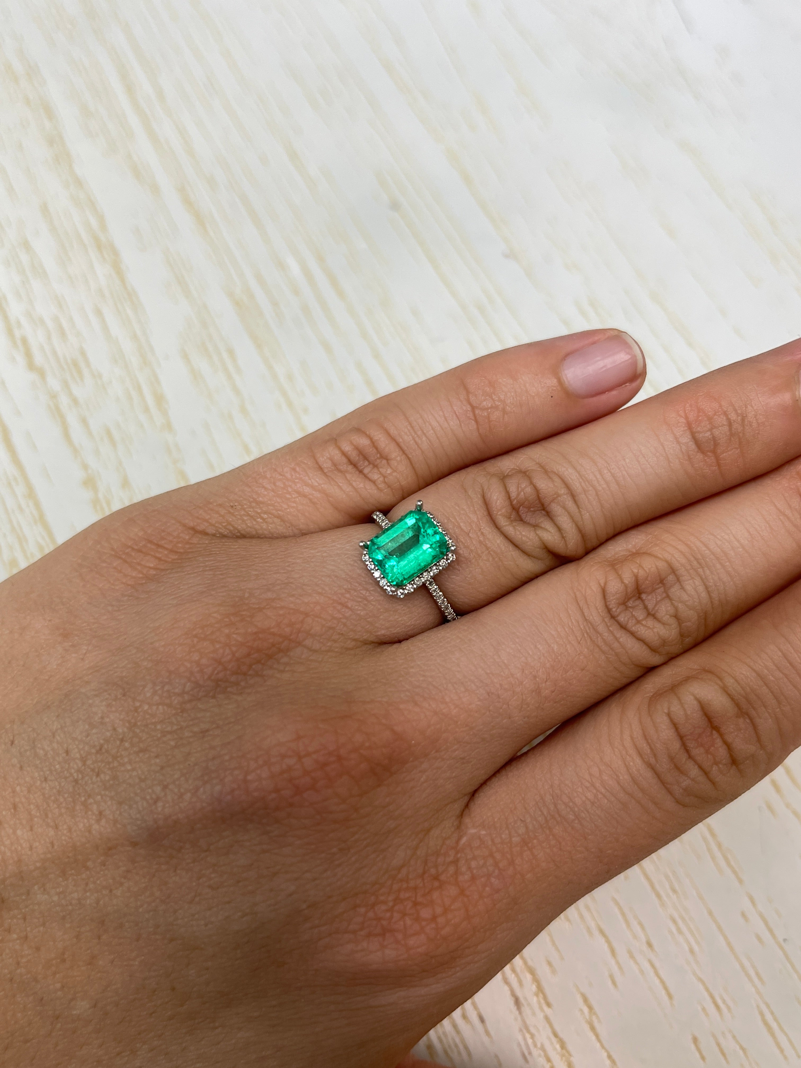 2.52 Carat 9.4x7.6 Glowing Classic Colombian Emerald-Emerald Cut - JR Colombian Emeralds