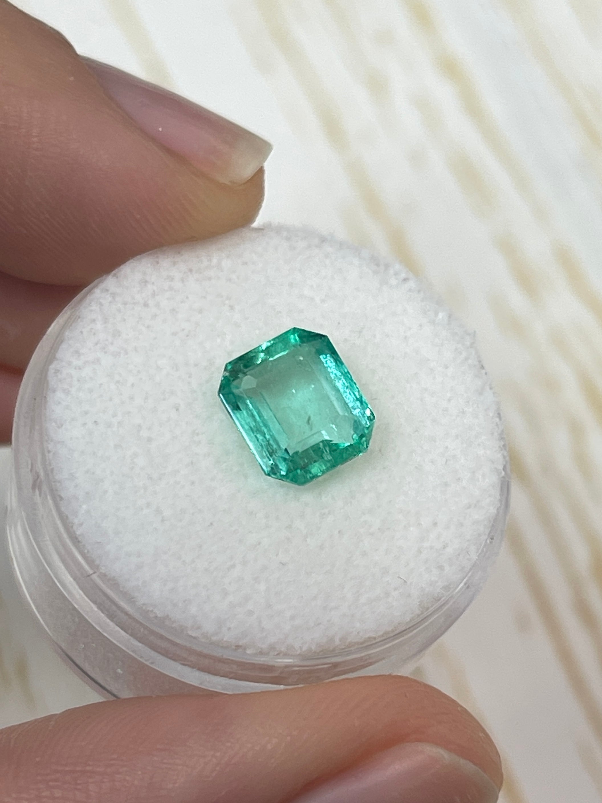 2.15 Carat 8.5x7.5 Portrait Cut Natural Loose Colombian Emerald-Chunky Emerald Cut - JR Colombian Emeralds