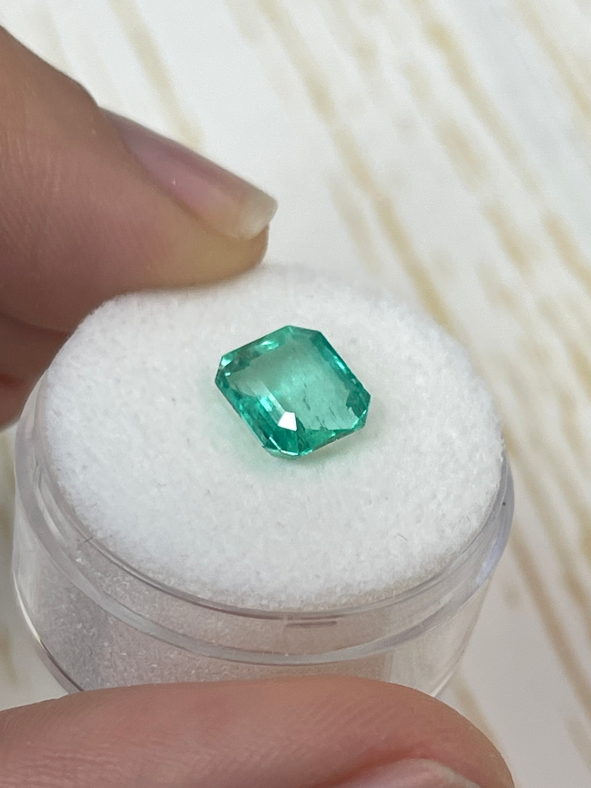 2.15 Carat 8.5x7.5 Portrait Cut Natural Loose Colombian Emerald-Chunky Emerald Cut - JR Colombian Emeralds