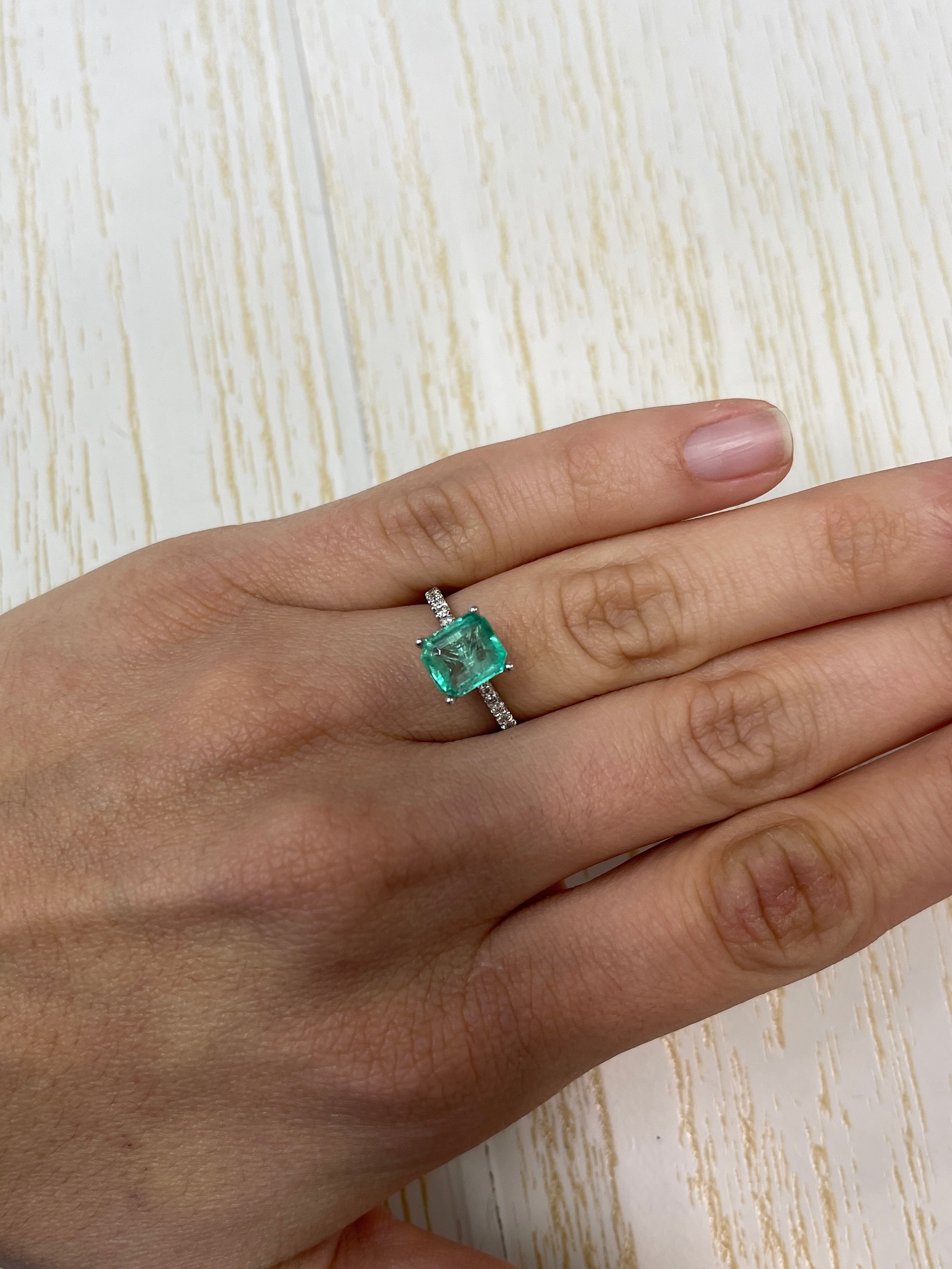 2.15 Carat 8.5x7.5 Portrait Cut Natural Loose Colombian Emerald-Chunky Emerald Cut - JR Colombian Emeralds