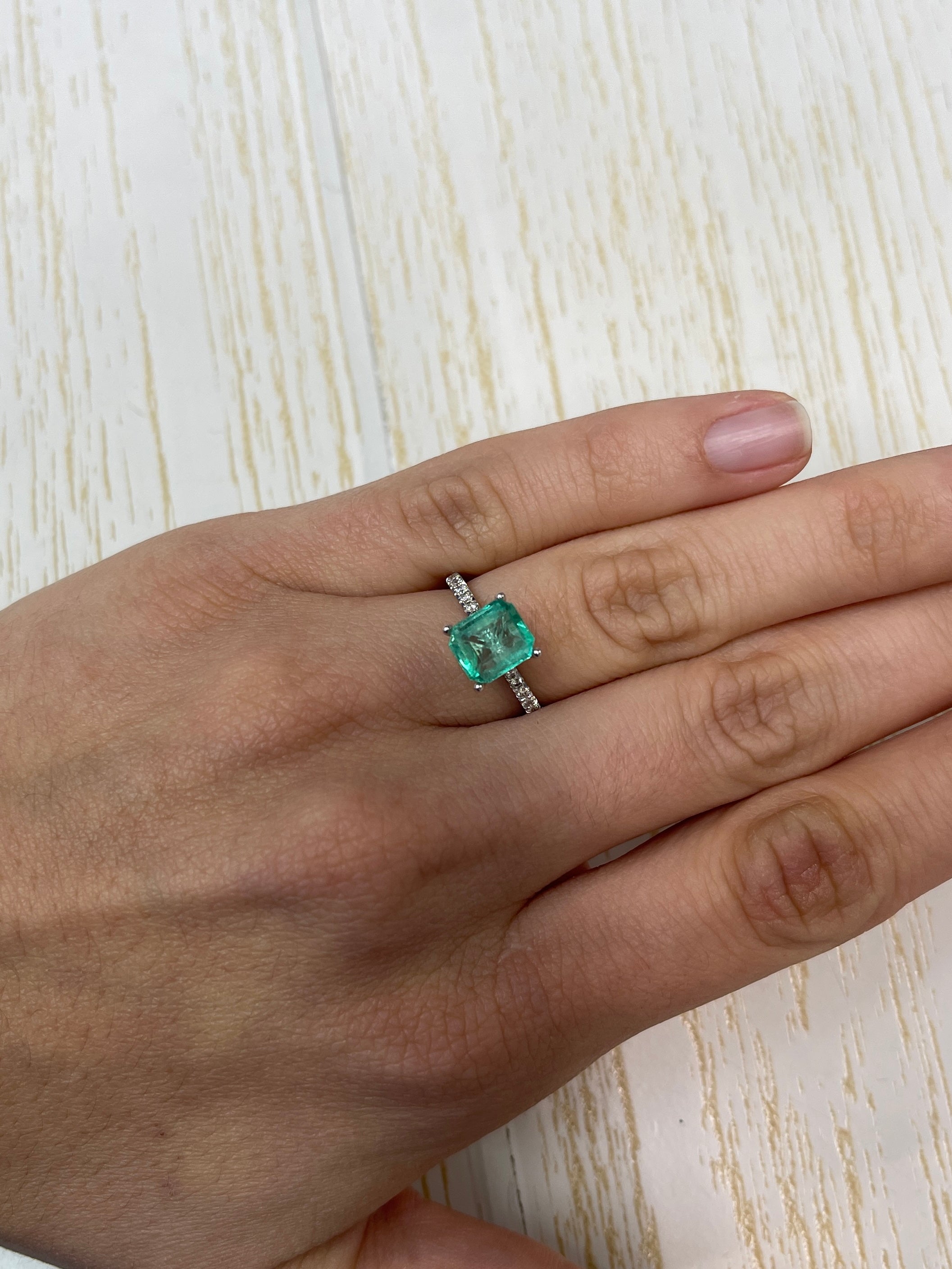 2.15 Carat 8.5x7.5 Portrait Cut Natural Loose Colombian Emerald-Chunky Emerald Cut - JR Colombian Emeralds