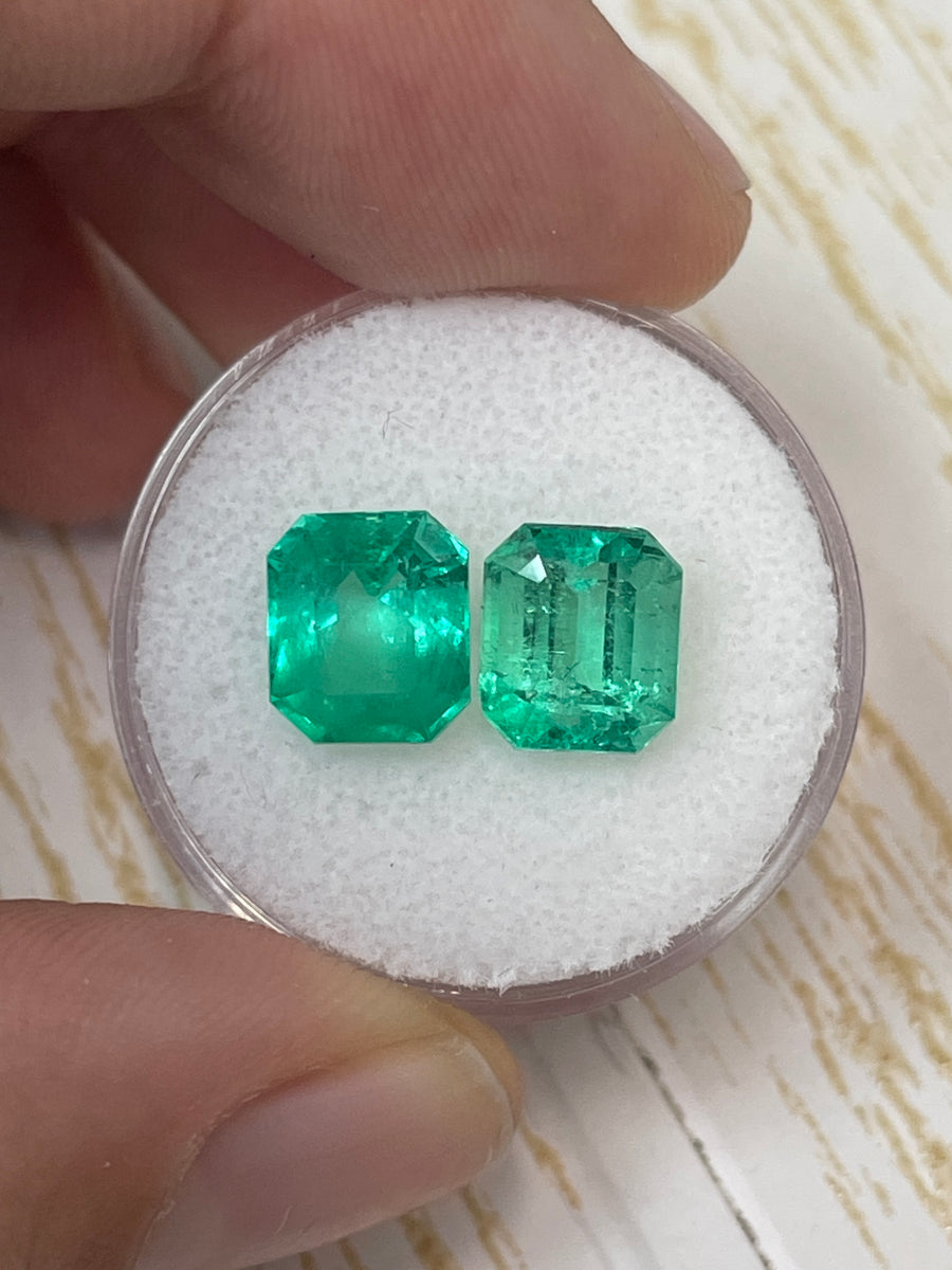 Emerald Cut Loose Colombian Emeralds - 5.19 Total Carat Weight (TCW) in a 9x8 Size