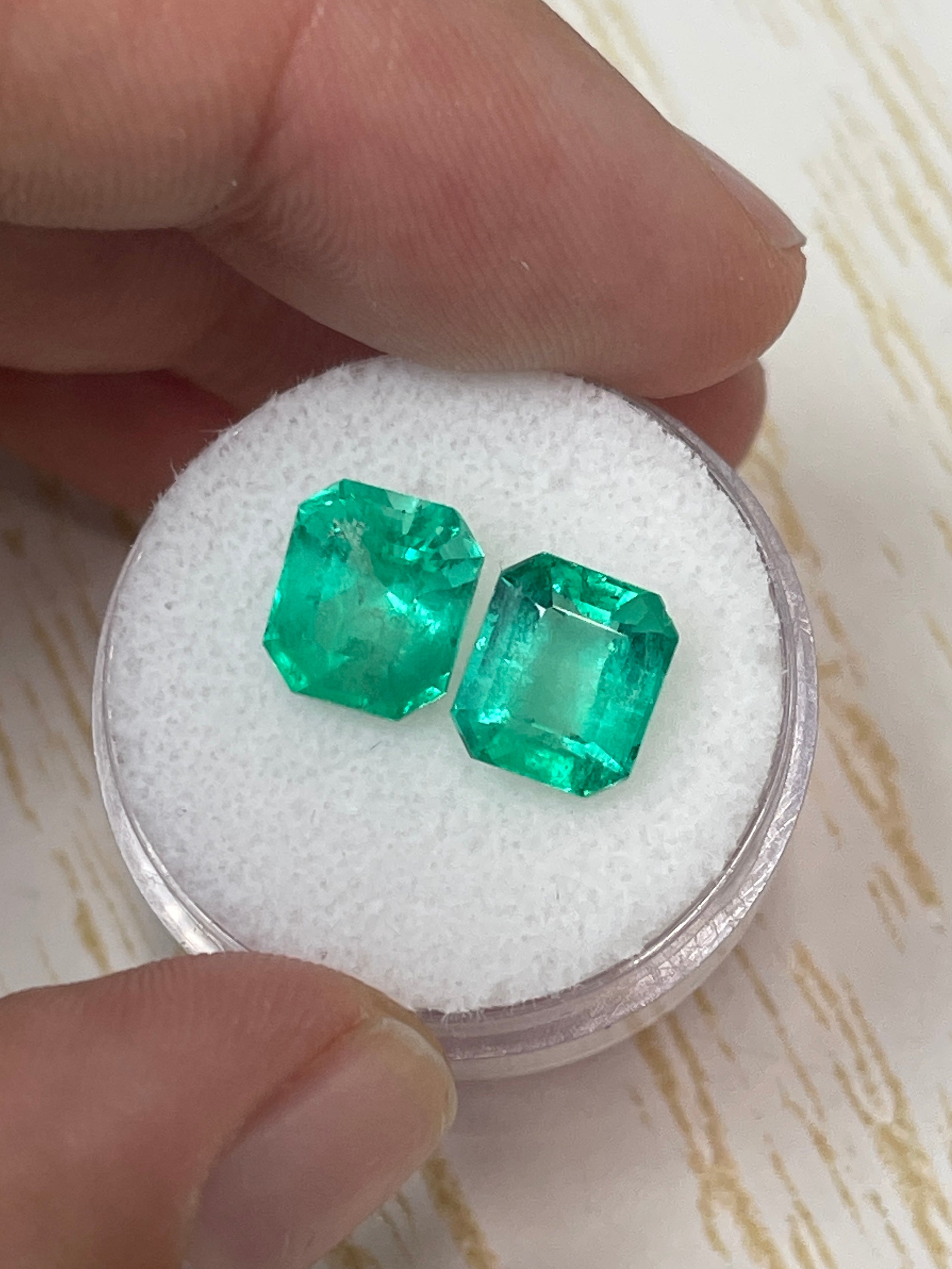 Emerald Cut Colombian Emeralds - 5.54tcw, 9x8mm - Sold as Loose Stones