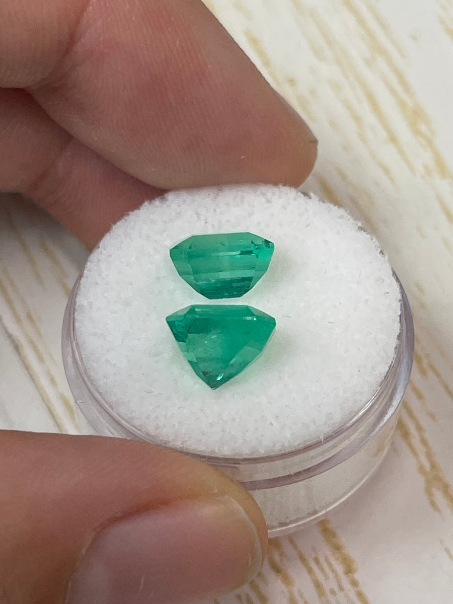 5.54tcw Colombian Emeralds - Emerald Cut, 9x8mm - Loose Gemstones