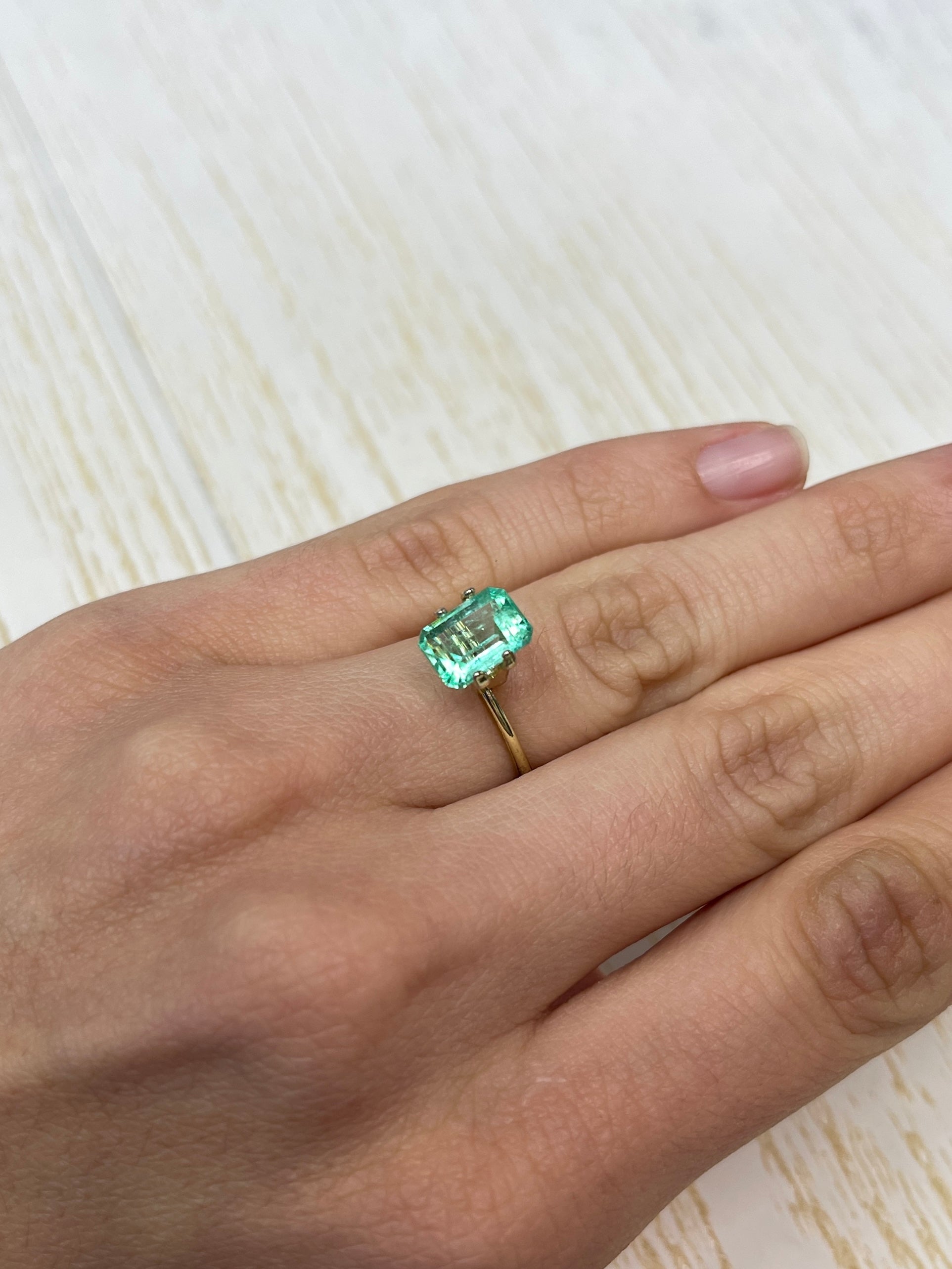 2.45 Carat 9.4x6.8 Eye Clean Natural Loose Colombian Emerald-Emerald Cut - JR Colombian Emeralds