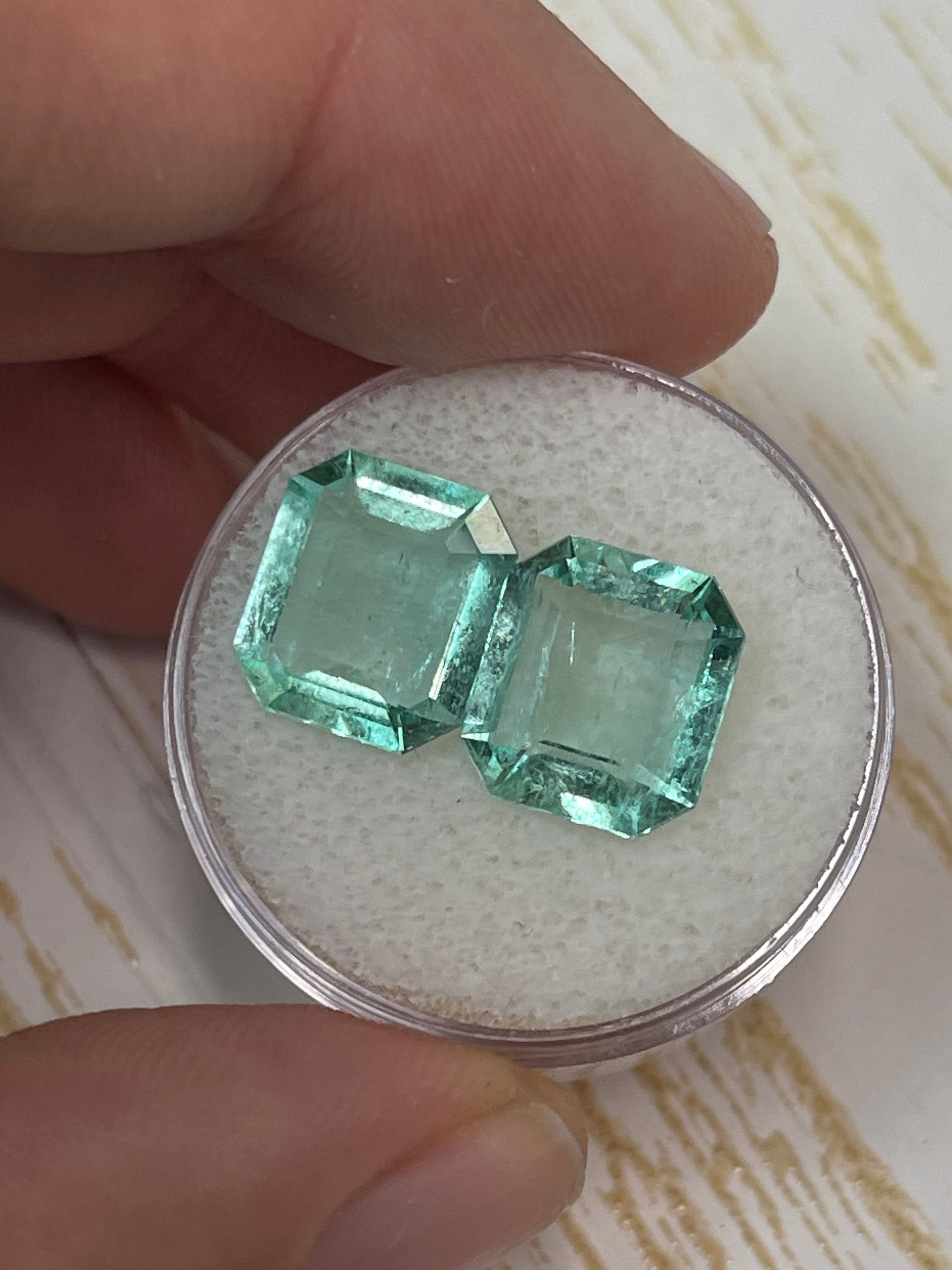 11x9.5 Spready Colombian Emeralds - 7.06 Carat Total Weight