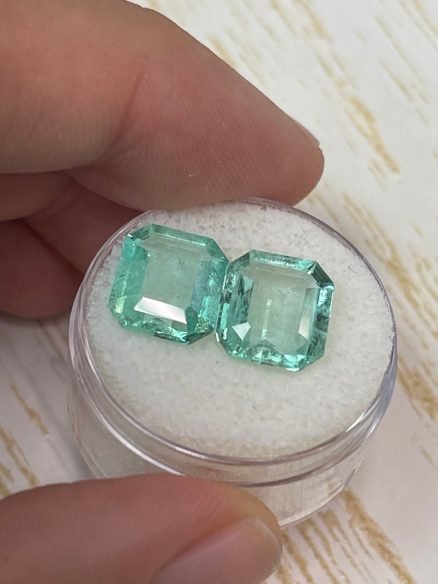 High-Quality Colombian Emeralds - 7.06tcw in 11x9.5mm Size