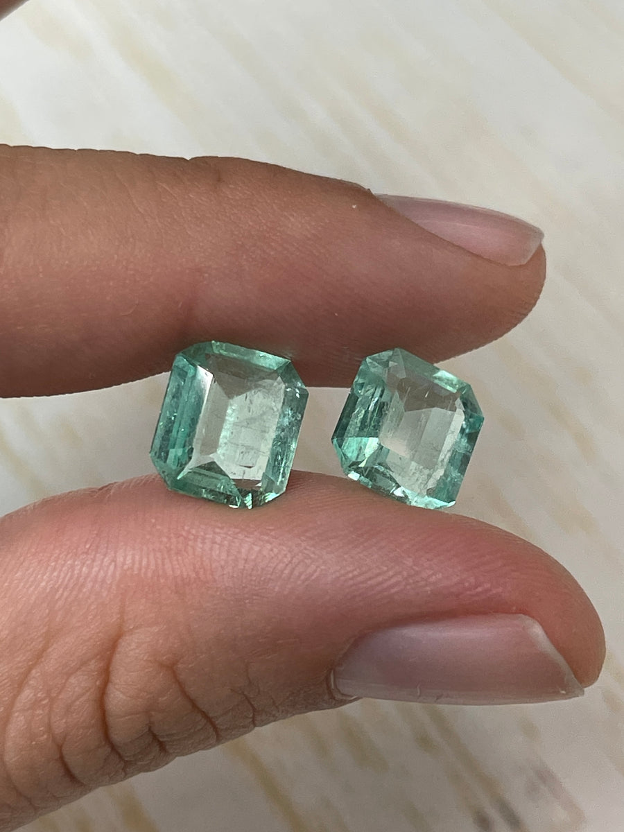 Matching Colombian Emeralds - 7.06tcw, 11x9.5mm Dimensions