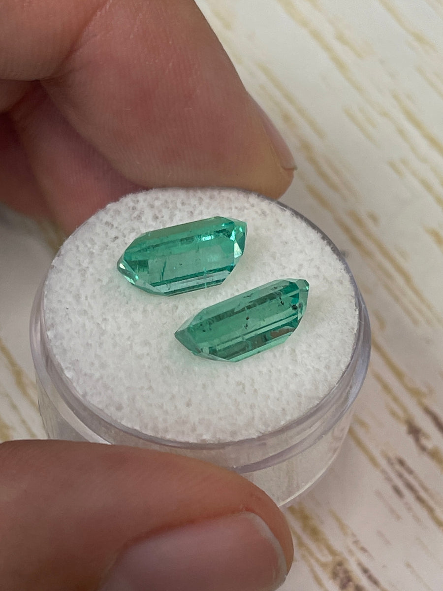 11.5x8 Colombian Emeralds - 7.12 Carats - Matching Loose Stones