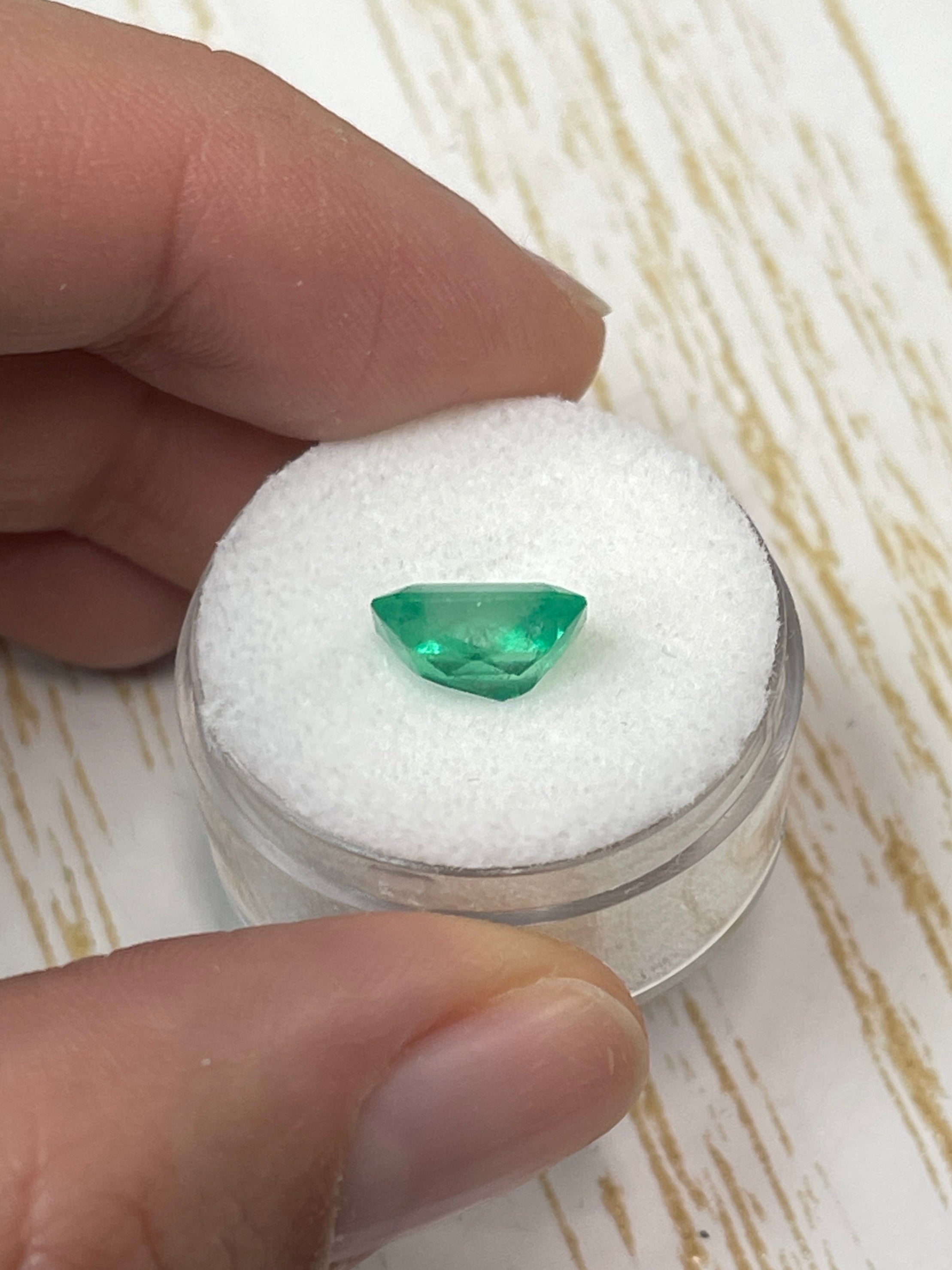 2.55 Carat 10x7 Spring Green Natural Loose Colombian Emerald-Classic Emerald Cut - JR Colombian Emeralds