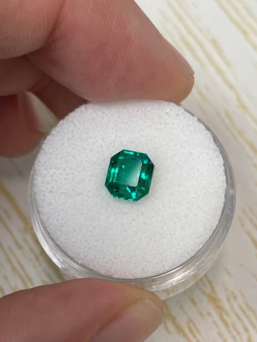1.56 Carat Colombian Emerald - Premium Muzo Green Gemstone in Emerald Cut