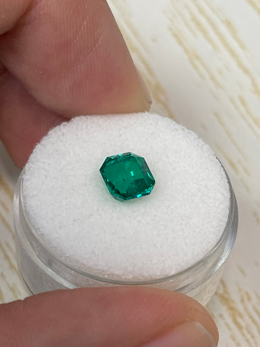Emerald Cut Colombian Emerald - High-Quality 1.56 Carat Muzo Green Gem
