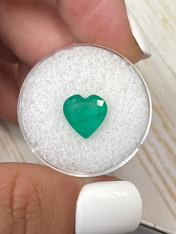 Emerald Heart Cut Gemstone - 2.52 Carat Natural Colombian Emerald - Green