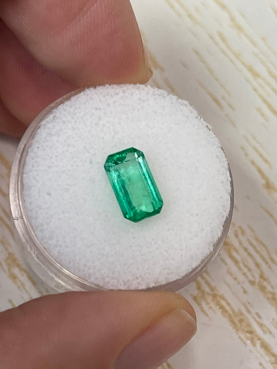 Emerald Cut Colombian Emerald - 1.68 Carats - Vibrant Yellowish Green - Loose Gemstone