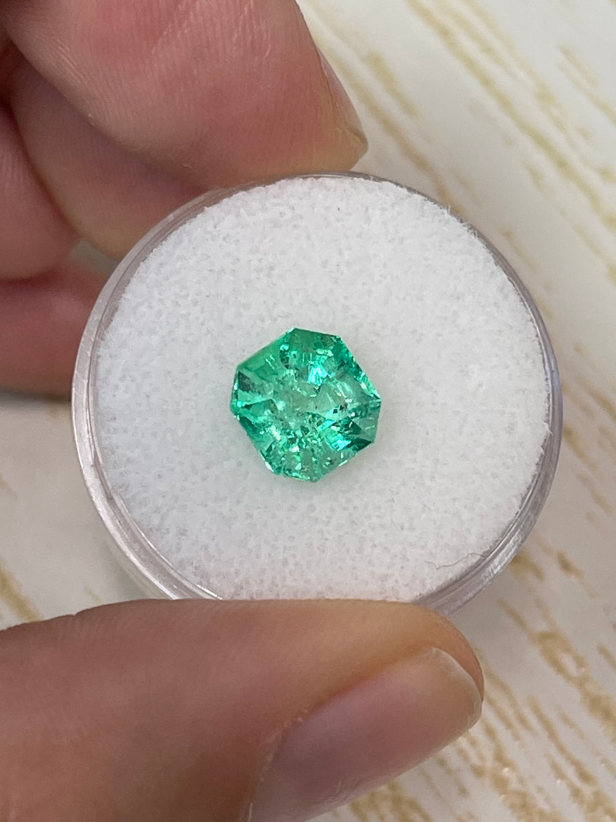 Vivid Green 8x8mm Colombian Emerald - Natural Loose Gemstone