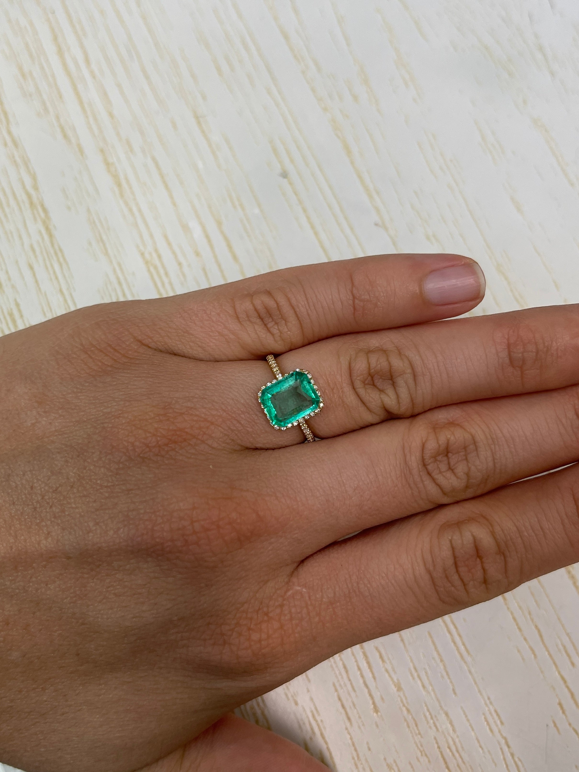 2.50 Carat 10x8 Spready Clear Green Natural Loose Colombian Emerald-Classic Emerald Cut - JR Colombian Emeralds