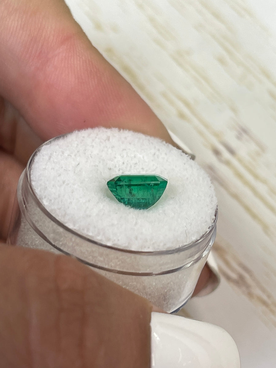 2.26 Carat Loose Zambian Emerald - Brilliant Emerald Cut, Medium Green