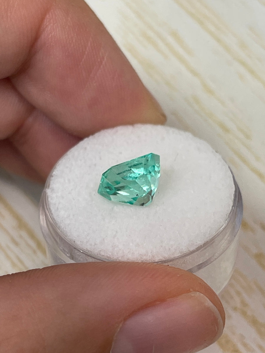 3.04 Carat 9x8 Vivacious Green Natural Loose Colombian Emerald- Emerald Cut