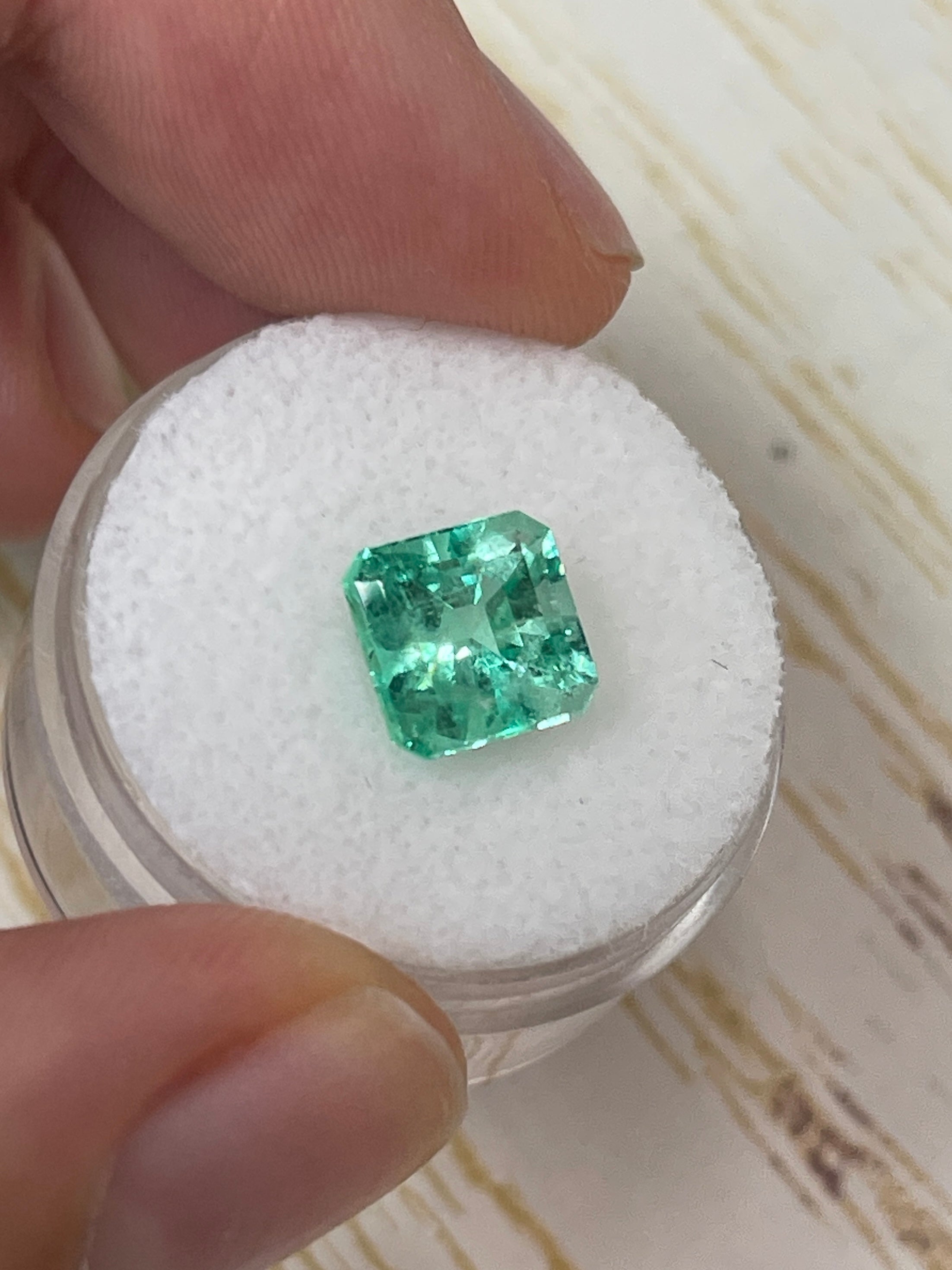 Asscher Cut Colombian Emerald - Genuine 3.37 Carat VS Jyotish Gem