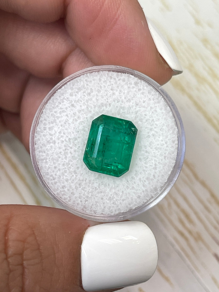 Emerald Cut Natural Zambian Gemstone - 4.81 Carat Medium Green